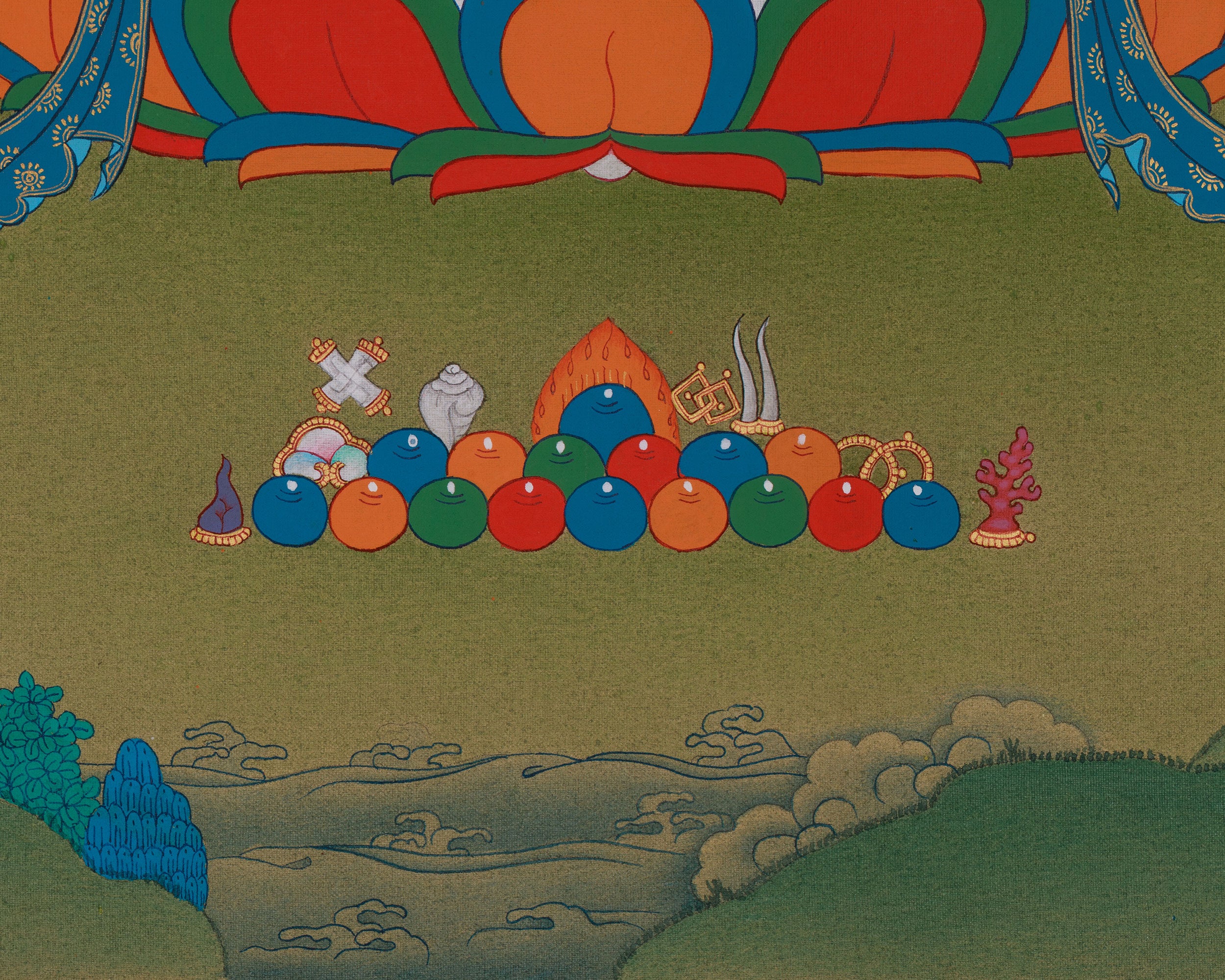 Buddhist Thangka of Manjushri | The Bodhisattva of Wisdom