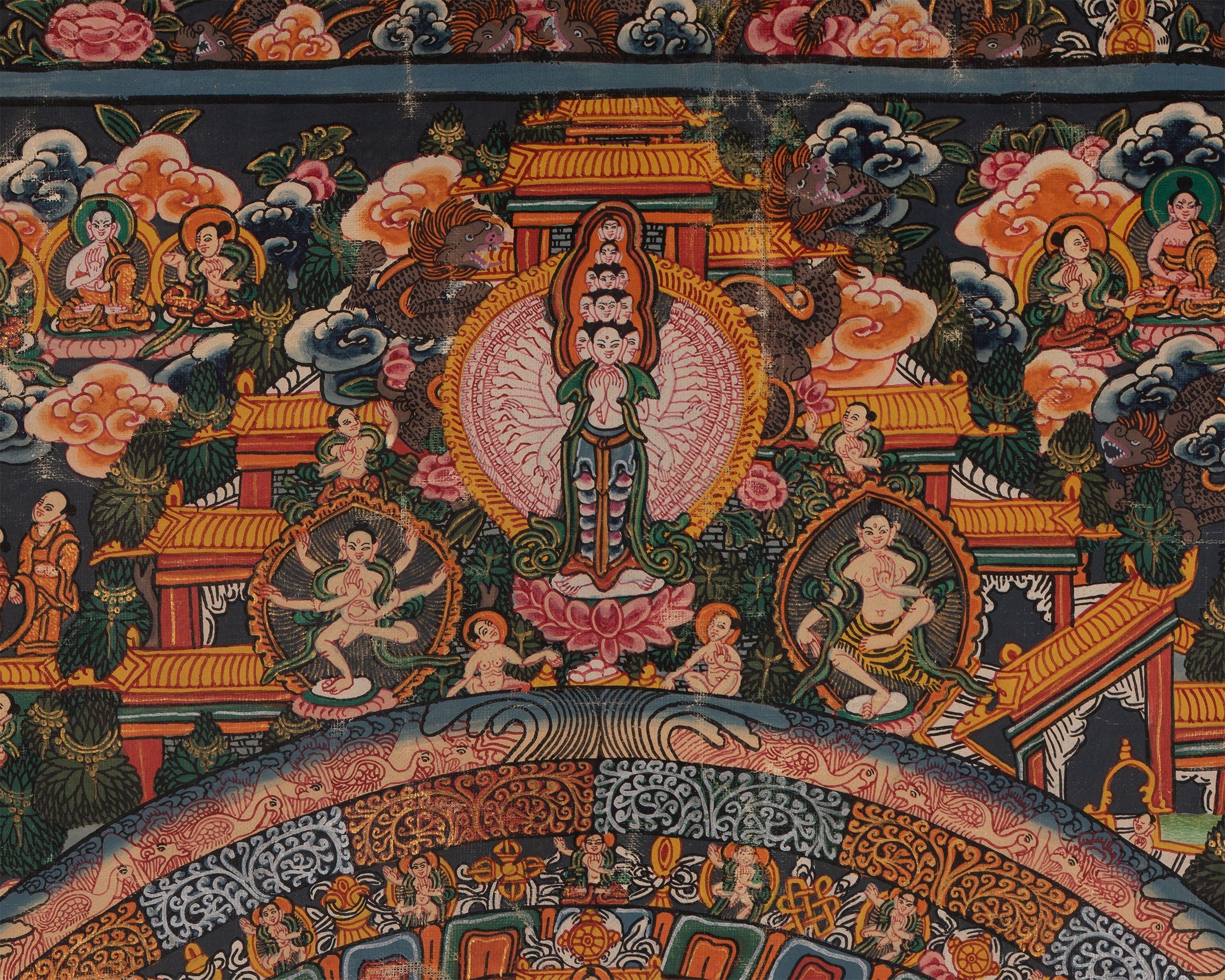 Vintage Shakyamuni Buddha Thangka | Hand-painted Thangka