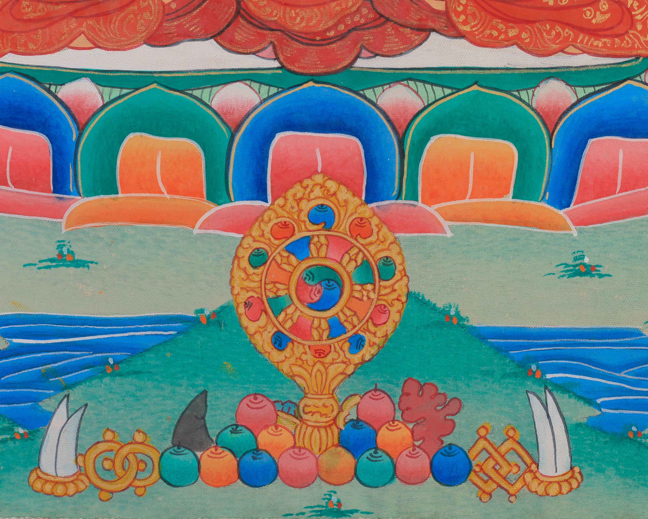 Manjushri: The Knowledge Deity Thangka With Brocade