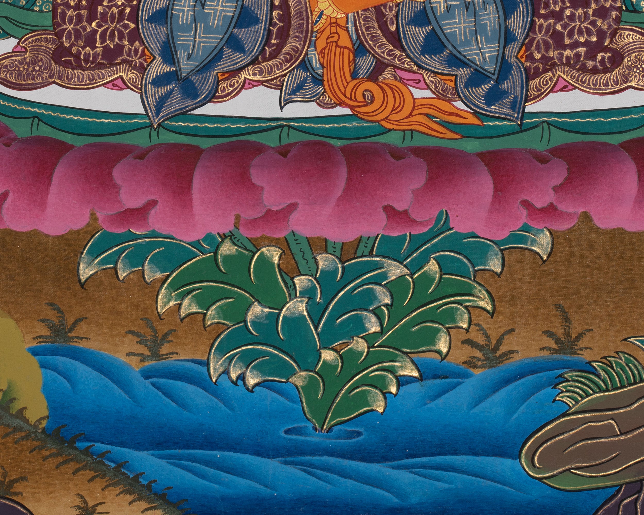 Manjushri Wisdom Thangka | Tibetan Buddha of Knowledge