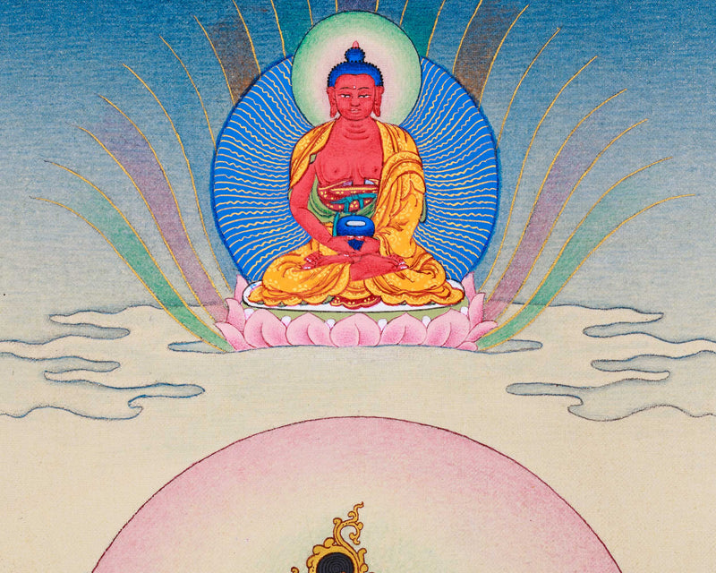 Radiant Green Tara Thangka Print, with Ushnisha (Namgyalma) and Pannasavari