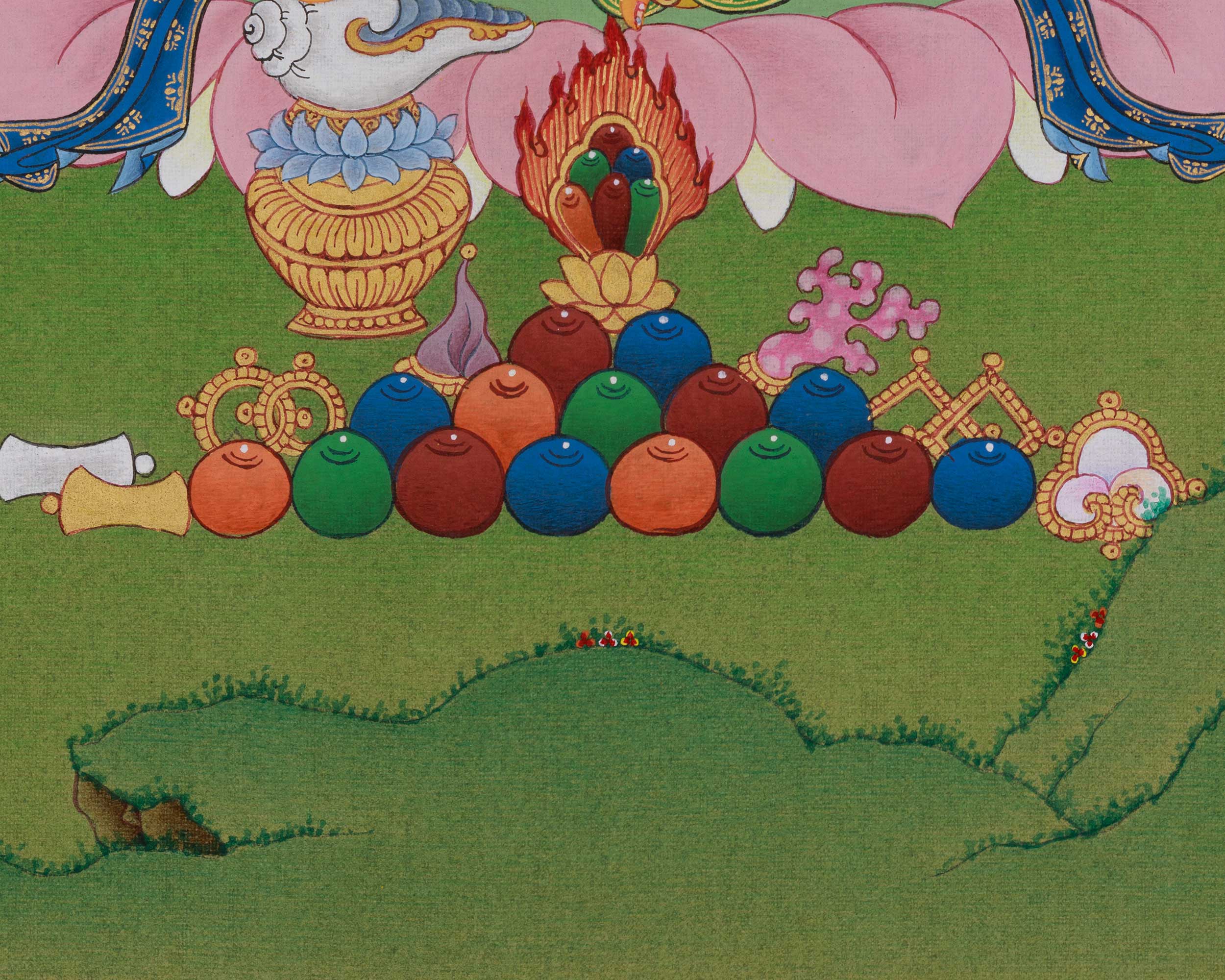 Wealth Deity Dzambhala Art | Guardian of Prosperity | Spiritual Abundance Thangka