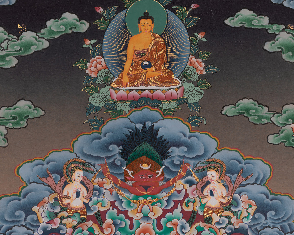 Green Tara Traditional Thangka Painting | Embodies Swift Compassion