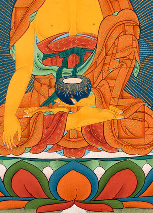 Authentic Buddha Gautama Thangka | Hand-Painted Art of Shakyamuni Buddha | Traditional Painting