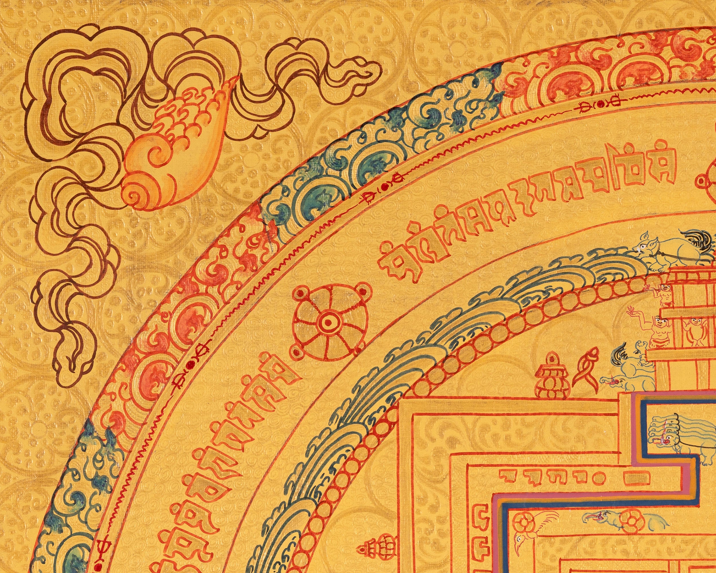 Religious Mandala Thangka | Tibetan Artwork | Traditional Wall Decors