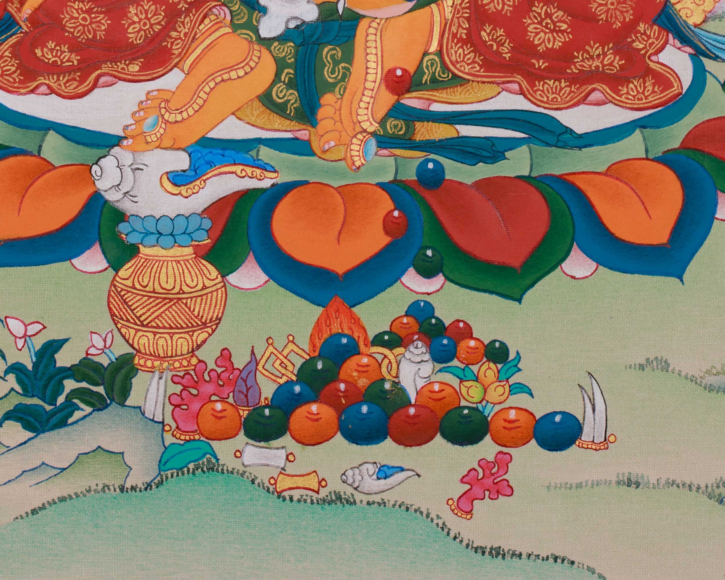 Traditional Yellow Dzambhala | The Wealth Buddha of Protection and Generosity