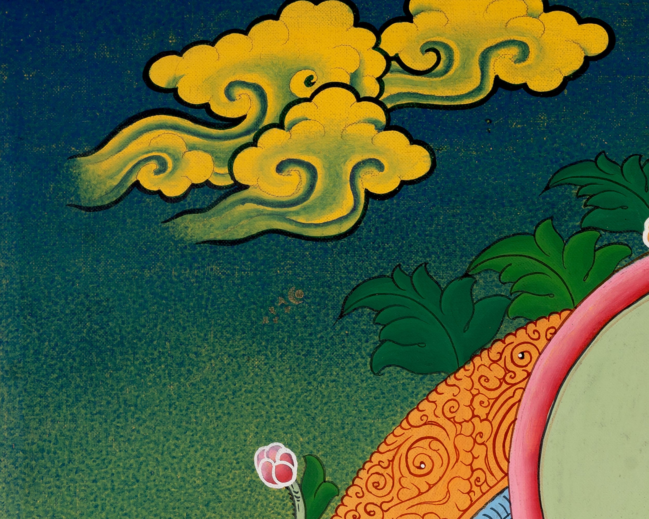 Amitayus Buddha Thangka | Traditional Buddhist Painting | Wall Decors