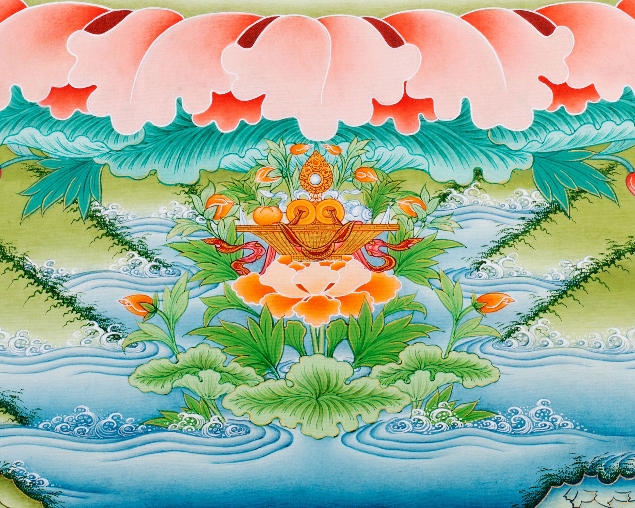 Wisdom Deity, Manjushri Thangka | Sacred Tibetan Art for Insight & Compassion
