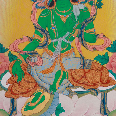 Traditional Thangka of 21 Tara | Compassion and Swift Protection