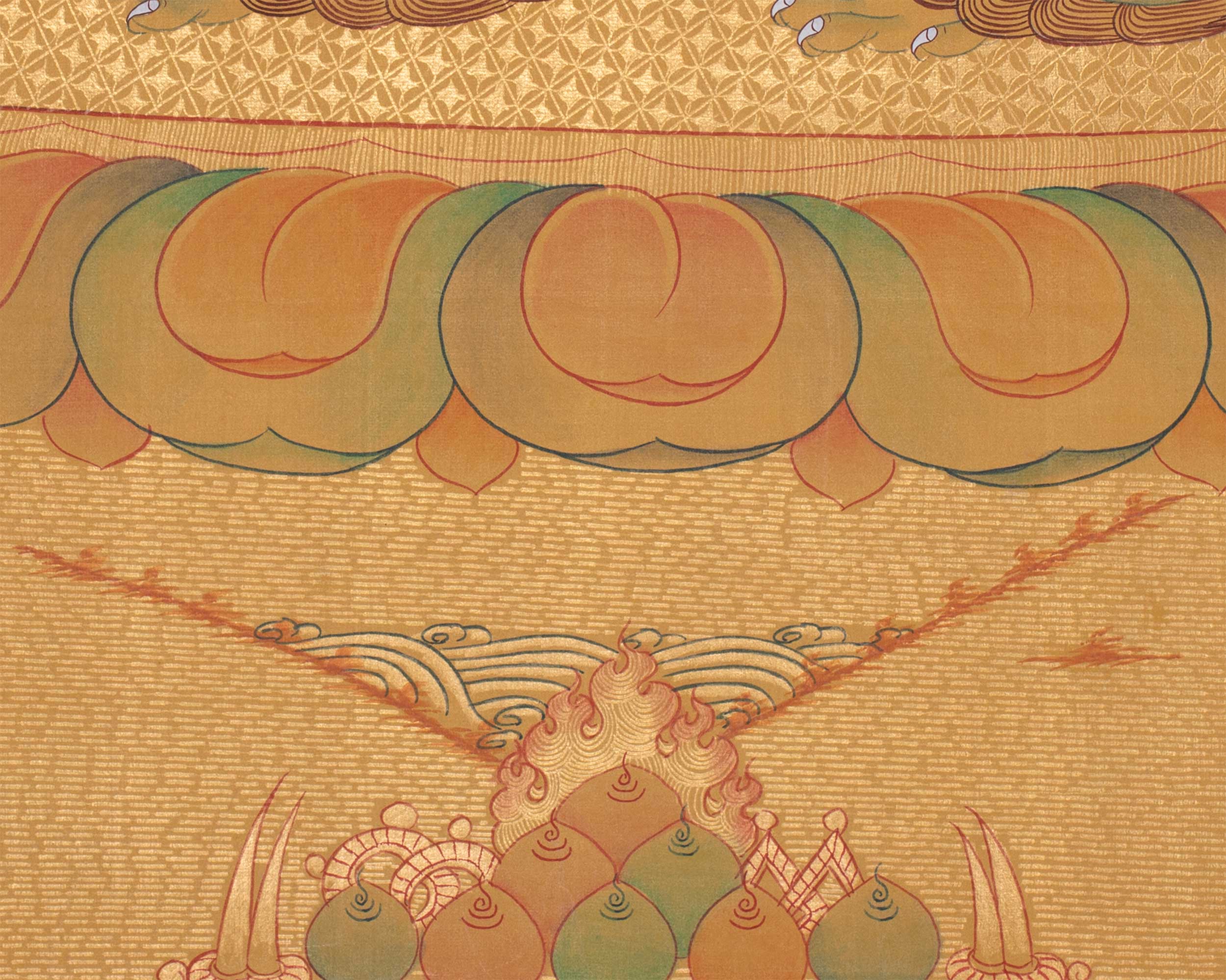 Gold Painted Namtose Thangka | Deity Of Wealth | Hand-Painted Buddhist Dharmapala |