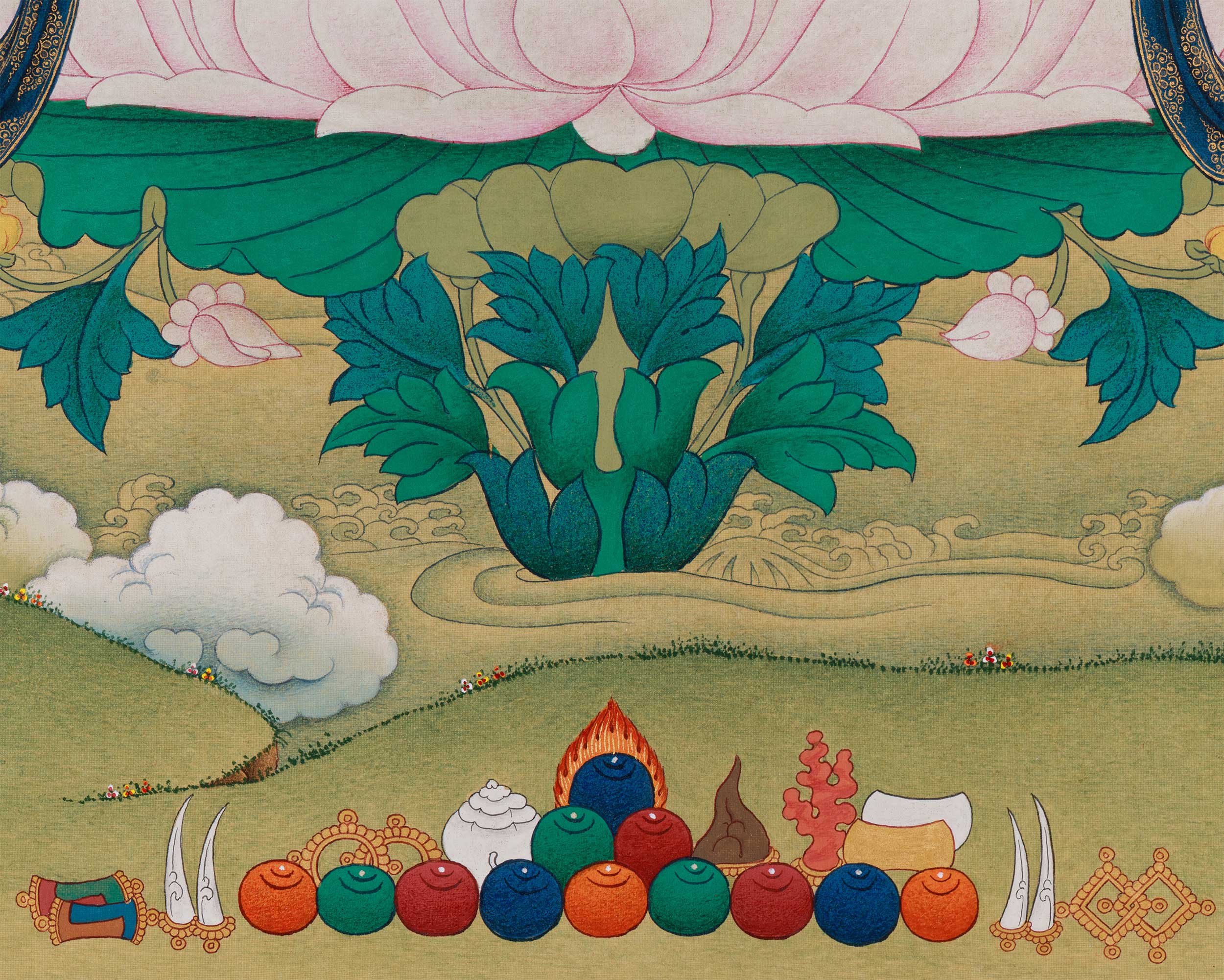 Female Buddhist Goddess White Tara Thangka | Longevity, Healing & Compassion