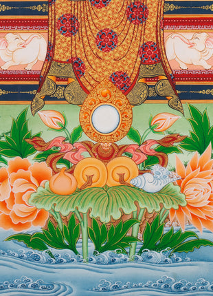 Healing Medicine Buddha Thangka | Buddhist Lapis Lazuli Deity