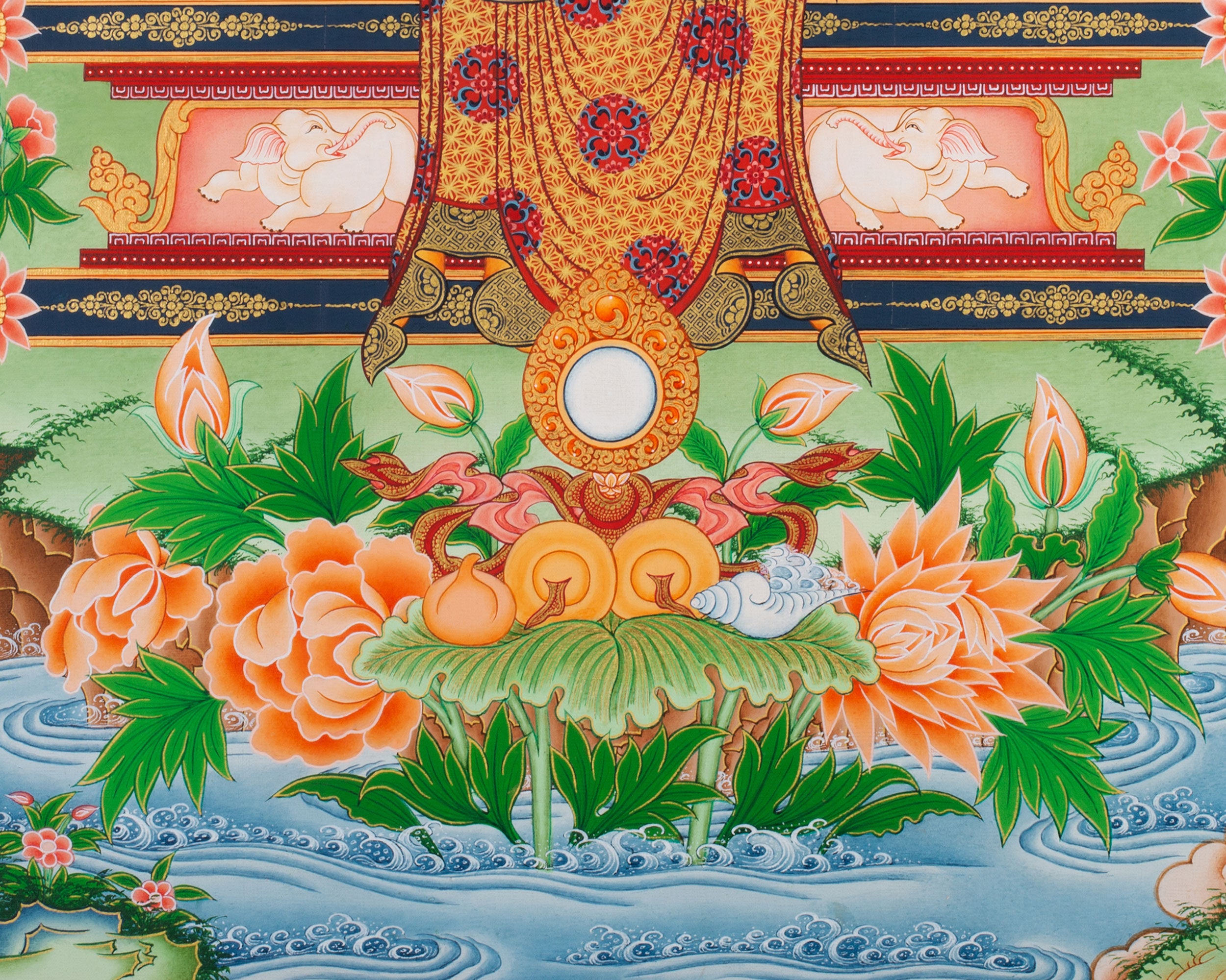 Healing Medicine Buddha Thangka | Buddhist Lapis Lazuli Deity