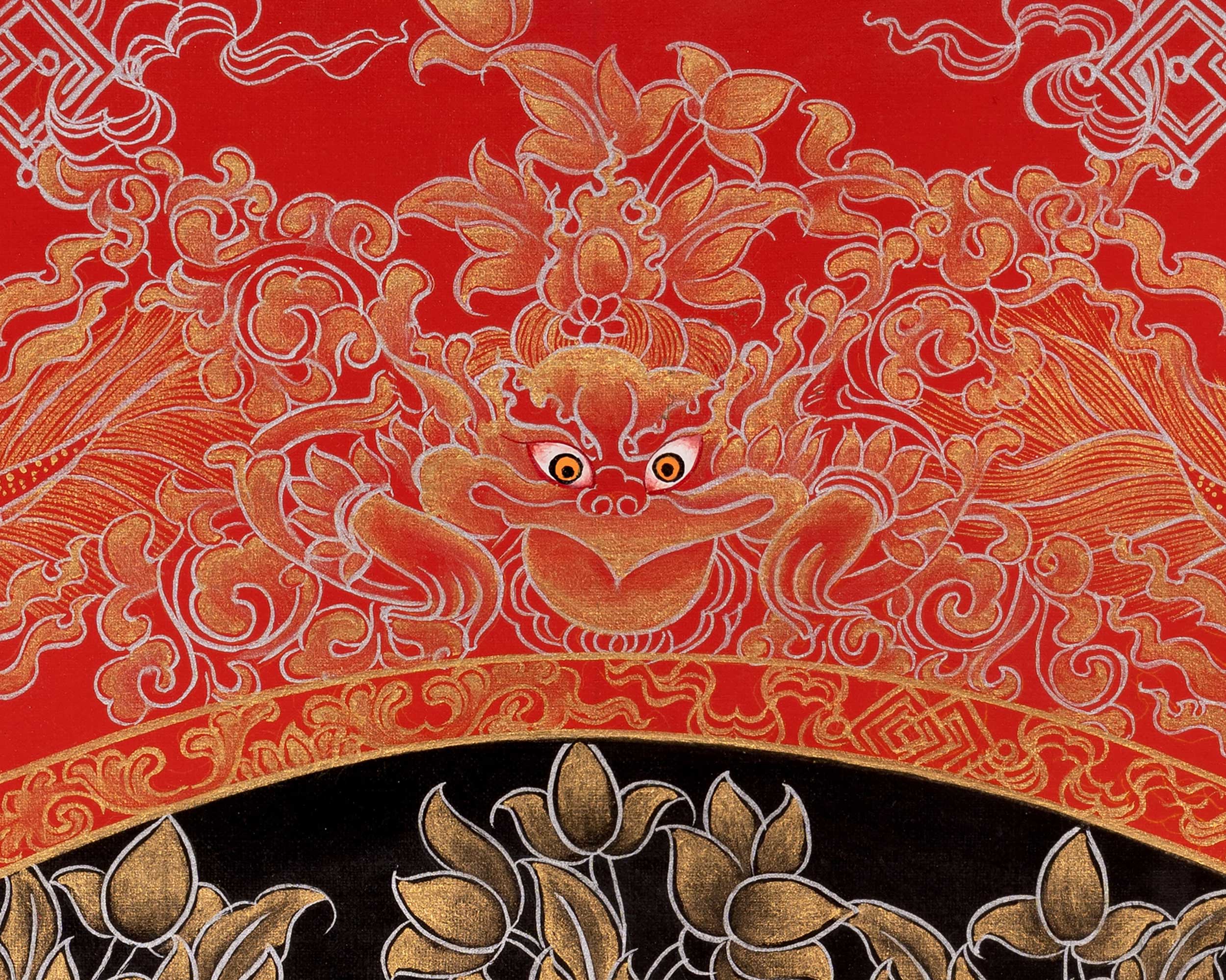 Bodhisattva Chengrezig Thangka | Original Handpainted Art | Traditional Painting