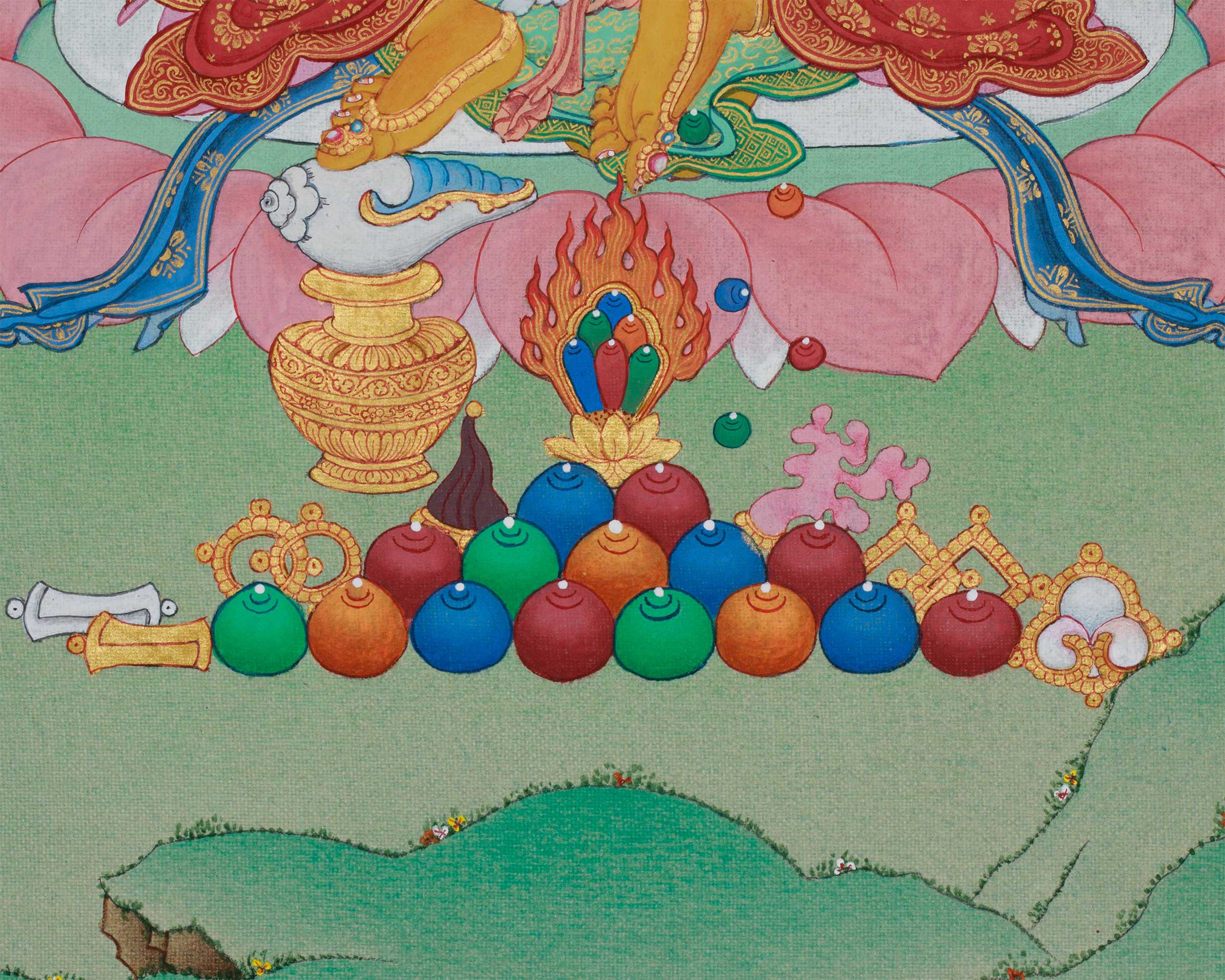 Buddhist Kubera (Jambhala) Thangka | The Guardian of Wealth & Prosperity