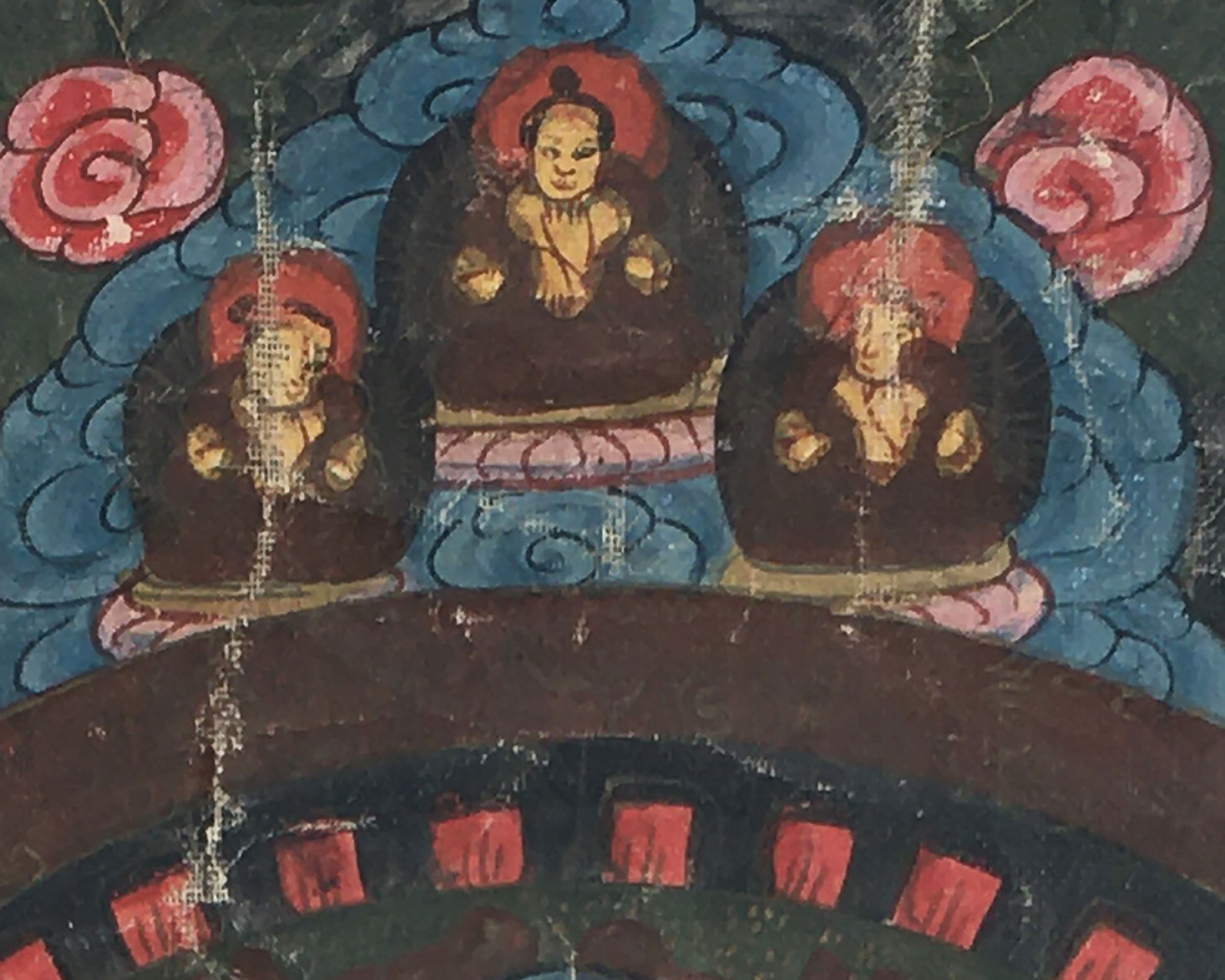Beautiful Brocade Mandala Thangka | Buddhist Handpainted Art | Religious Wall Decors