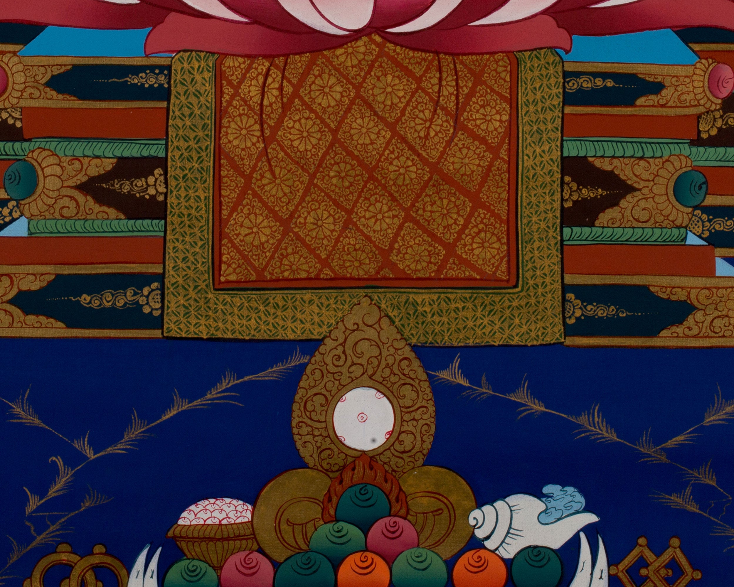 Buddha With Disciples Thangka | Traditional Tibetan Art