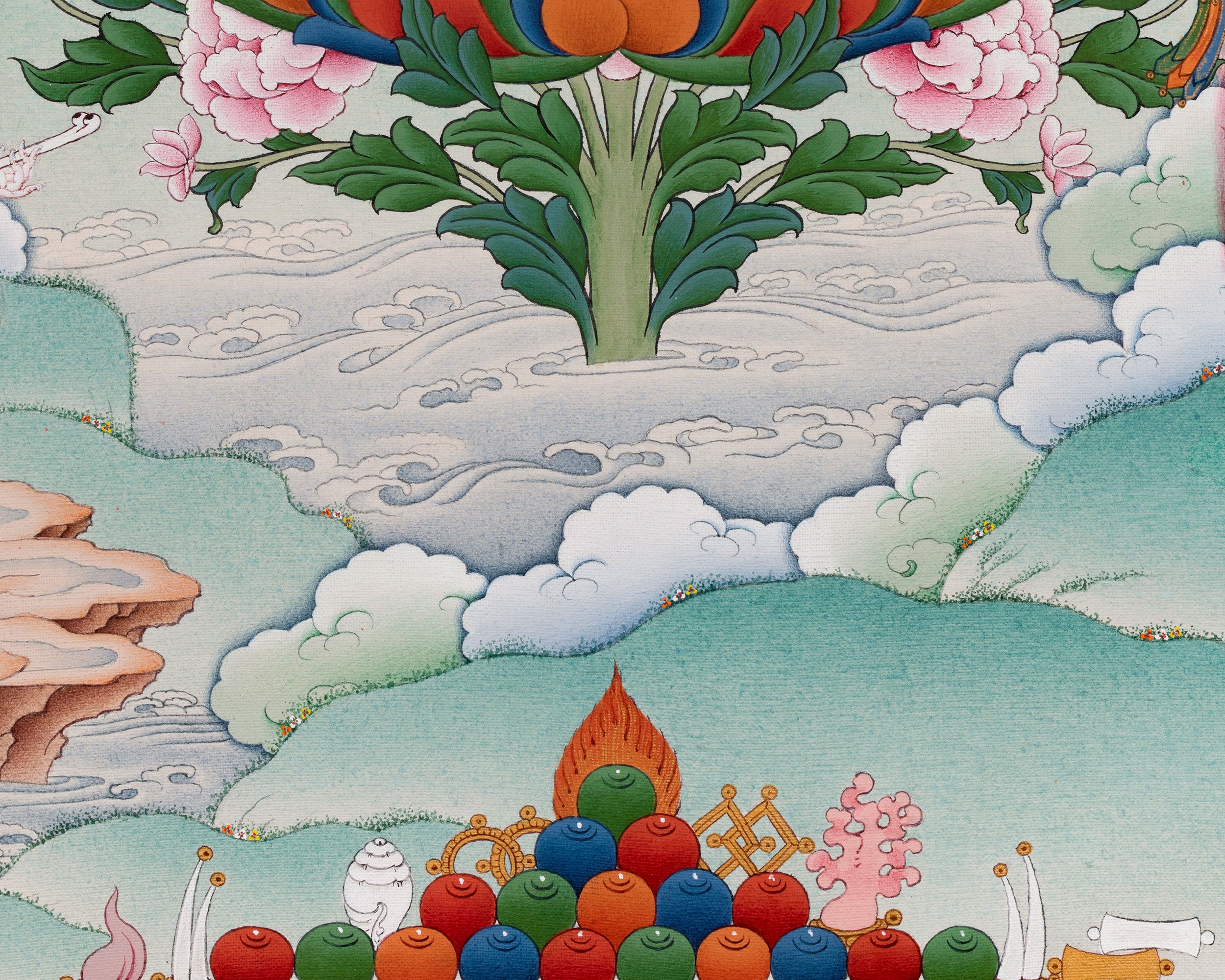 Machig Labdron Thangka Print | Great Tibetan Yogini | Digital Print
