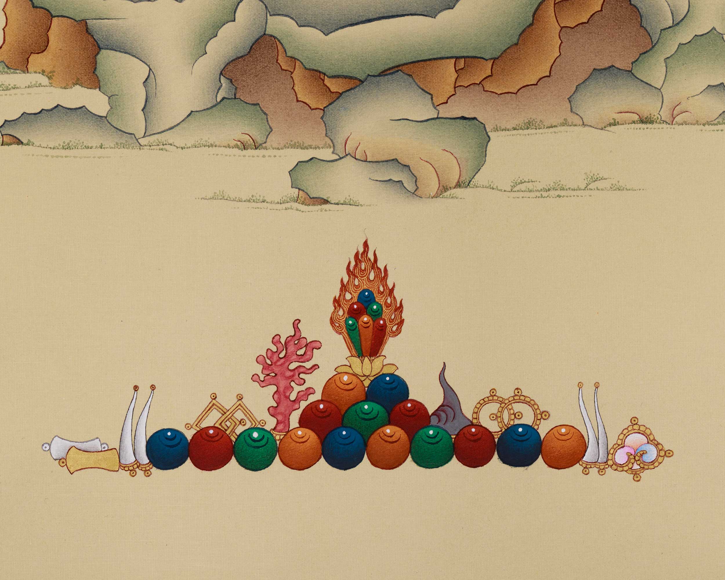 Traditional Thangka of Two-Armed Chenrezig | A Pure Expression of Compassion