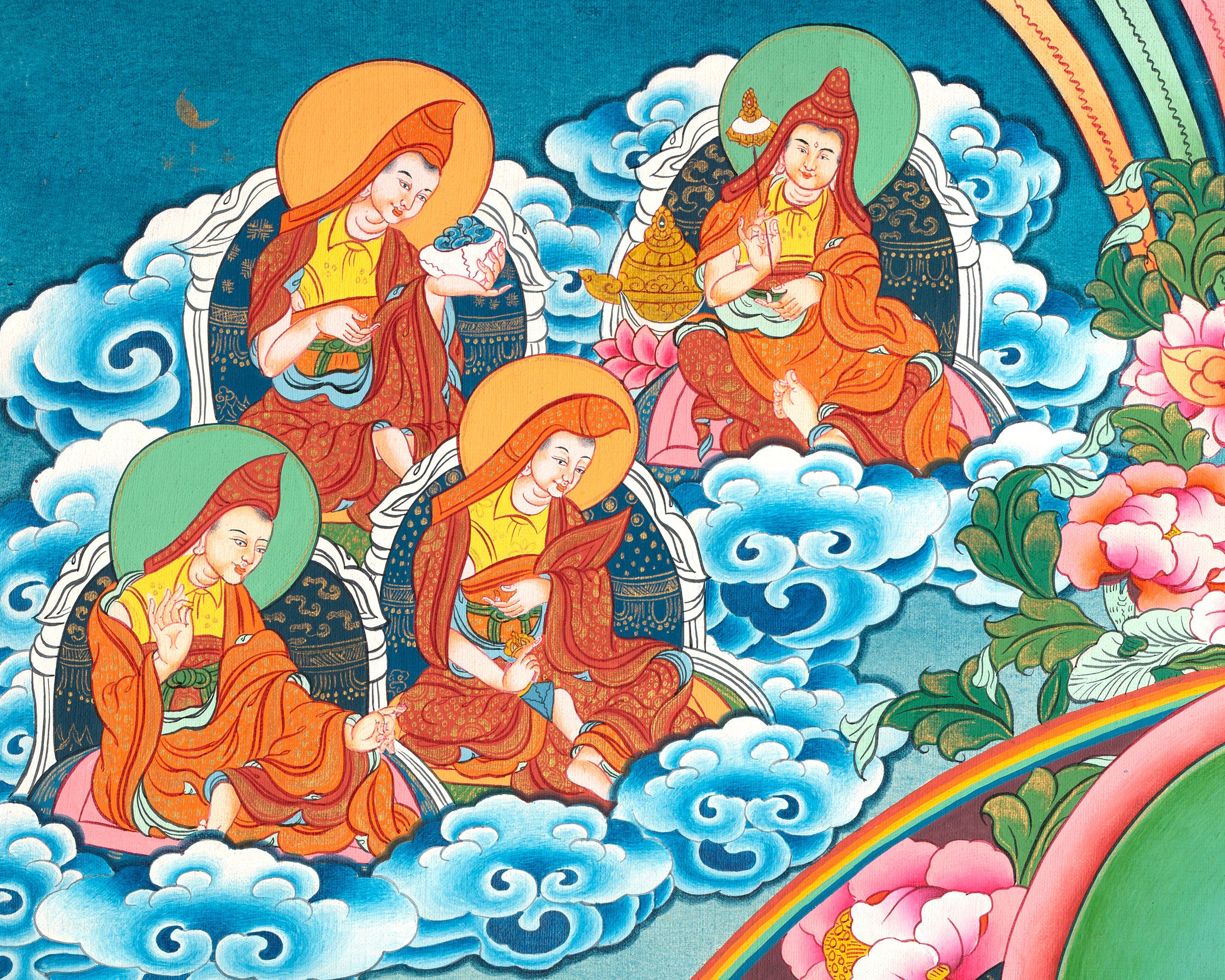 Thangka of Eight Manifestations of Guru Padmasambhava | Second Buddha of Tibet