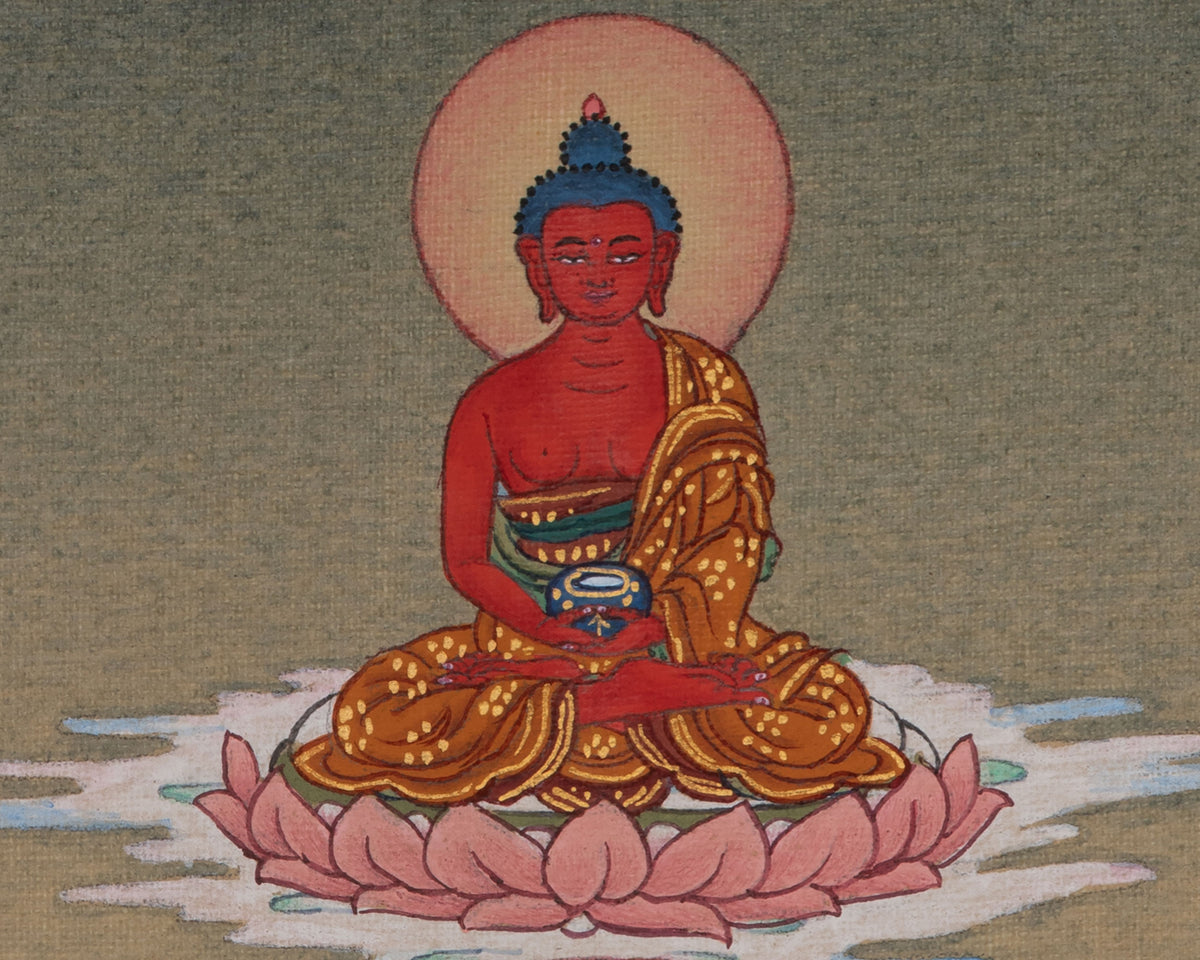 Green Tara with Amitabha Buddha Artwork | Embodies Swift Compassion | Infinite Light