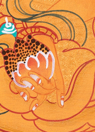 Dzambhala, The Deity of Abundance | Buddhist Wealth Deity Thangka