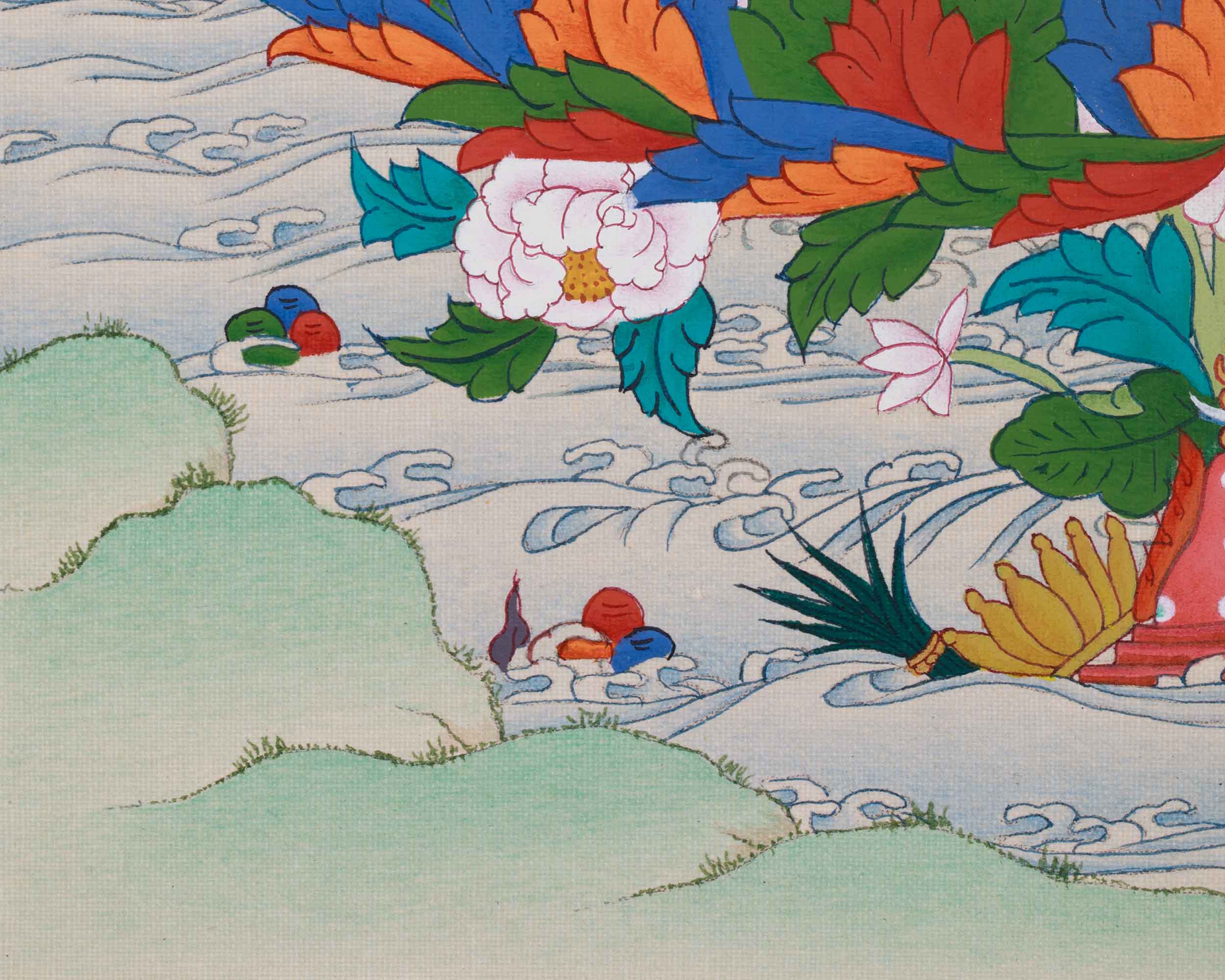 33cm Himalayan Guru Rinpoche Painting | The Lotus Born Master