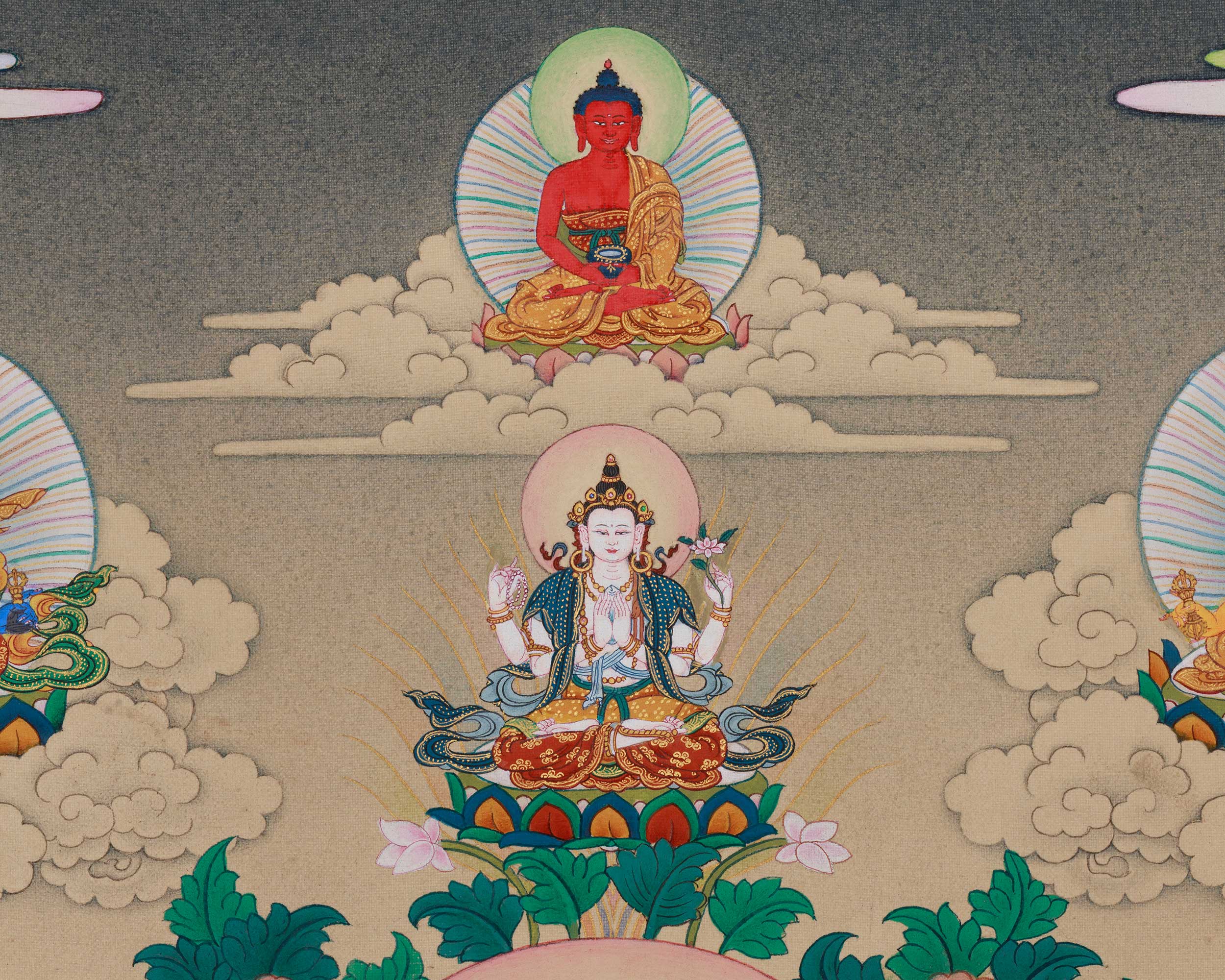 Traditional Thangka of Guru Sangye | Sacred Tibetan Meditation and Lineage Painting