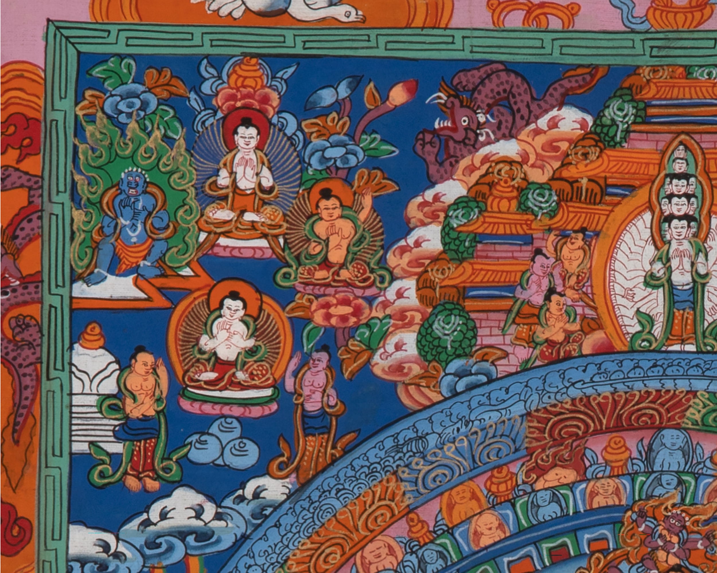 Meditation Mandala Thangka | Hand-Painted Buddha Mandala
