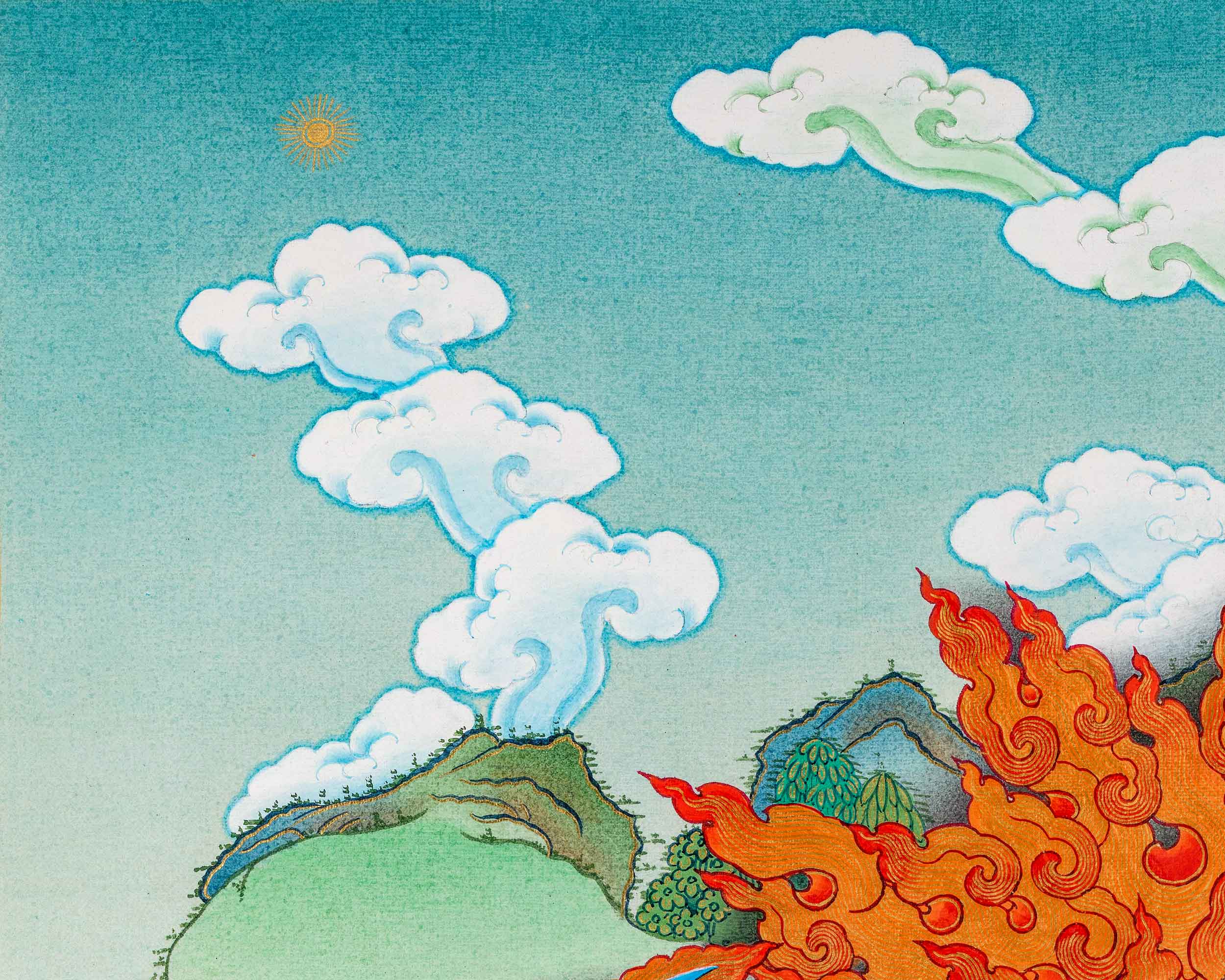 Mahakala Bernagchen Thangka | Fierce Dharma Protector