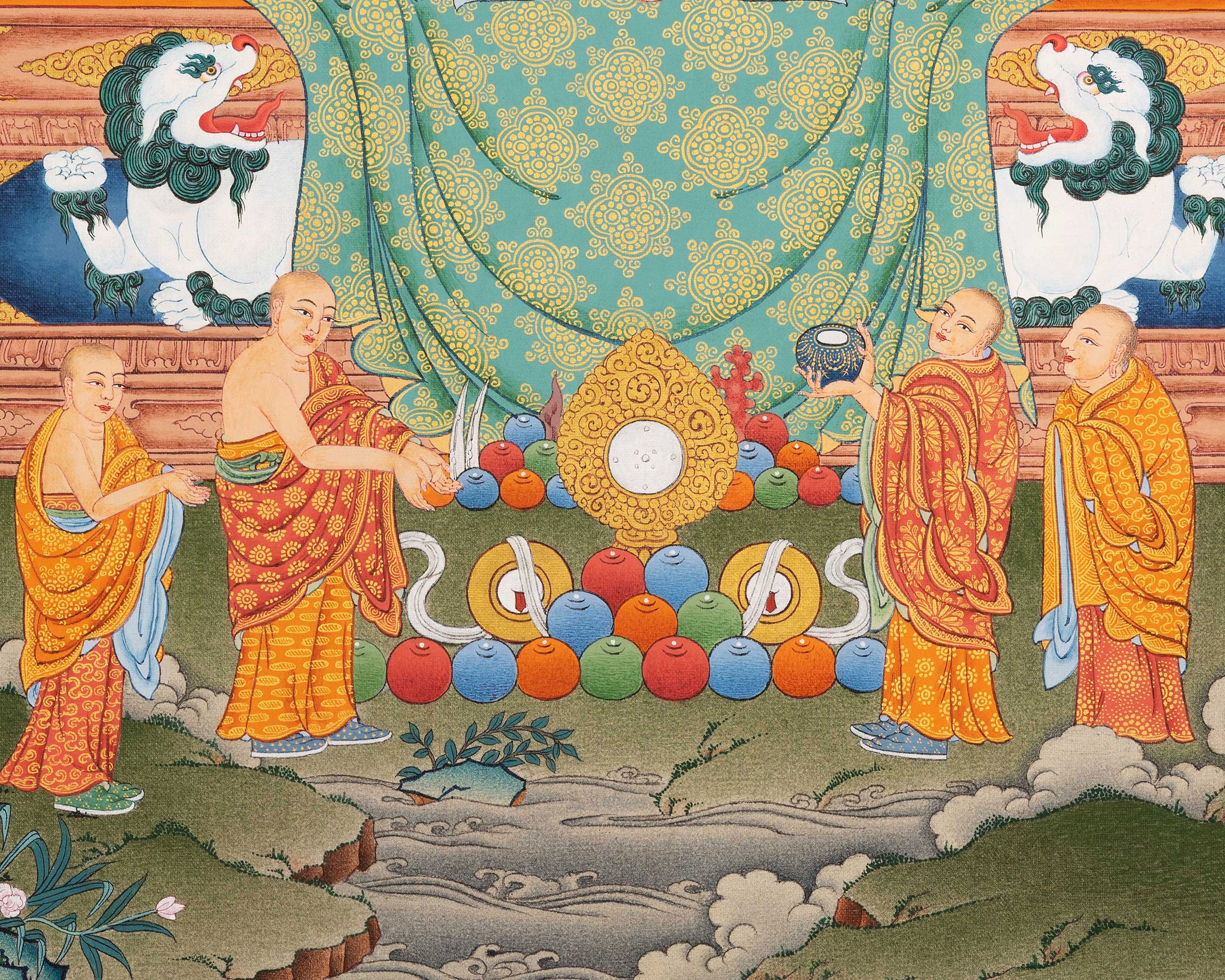 Tibetan Shakyamuni Buddha Thangka | Hand Painted Art for Meditation
