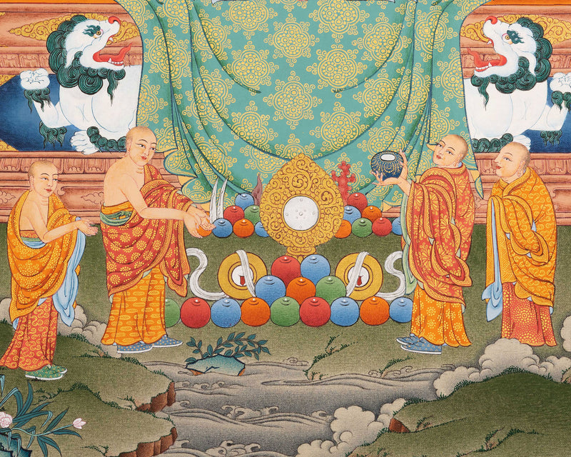 Tibetan Shakyamuni Buddha Thangka | Hand Painted Art for Meditation