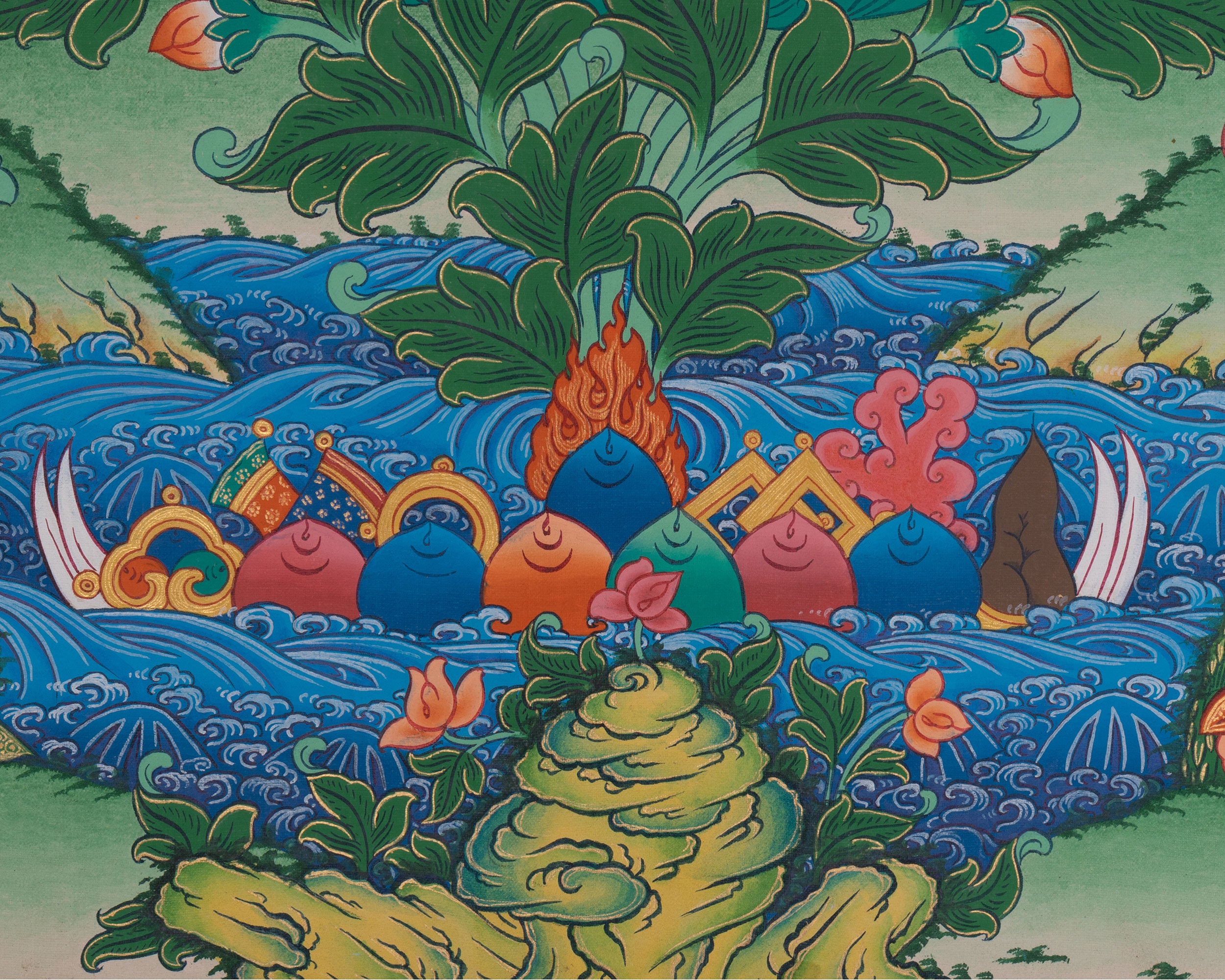 Female Bodhisattva White Tara Thangka | Symbol of Compassion and Long Life