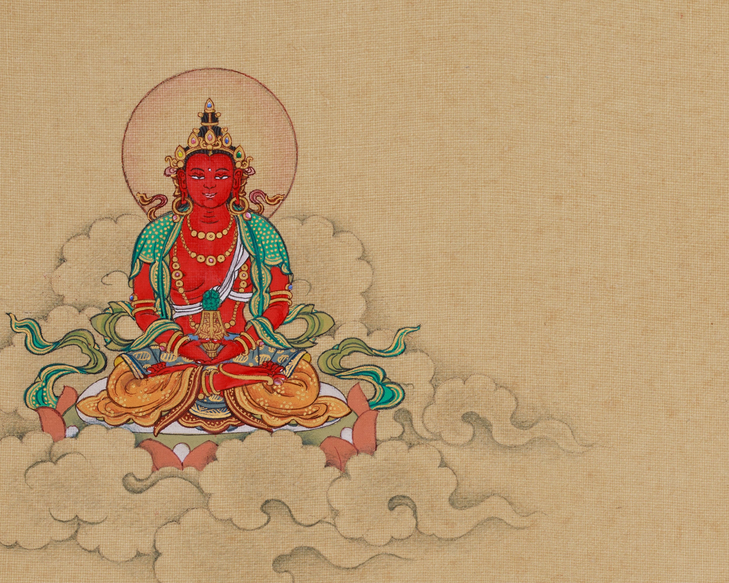 White Tara With Amitayus & Namgyalma | Symbols of Life, Purity & Spiritual Strength