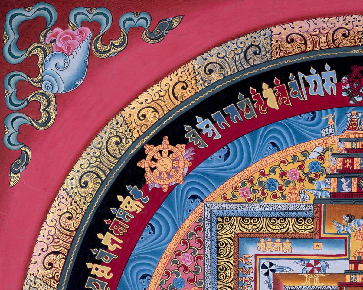 Kalachakra Mandala Thangka | Mindfulness Meditation Object | Wall Decors