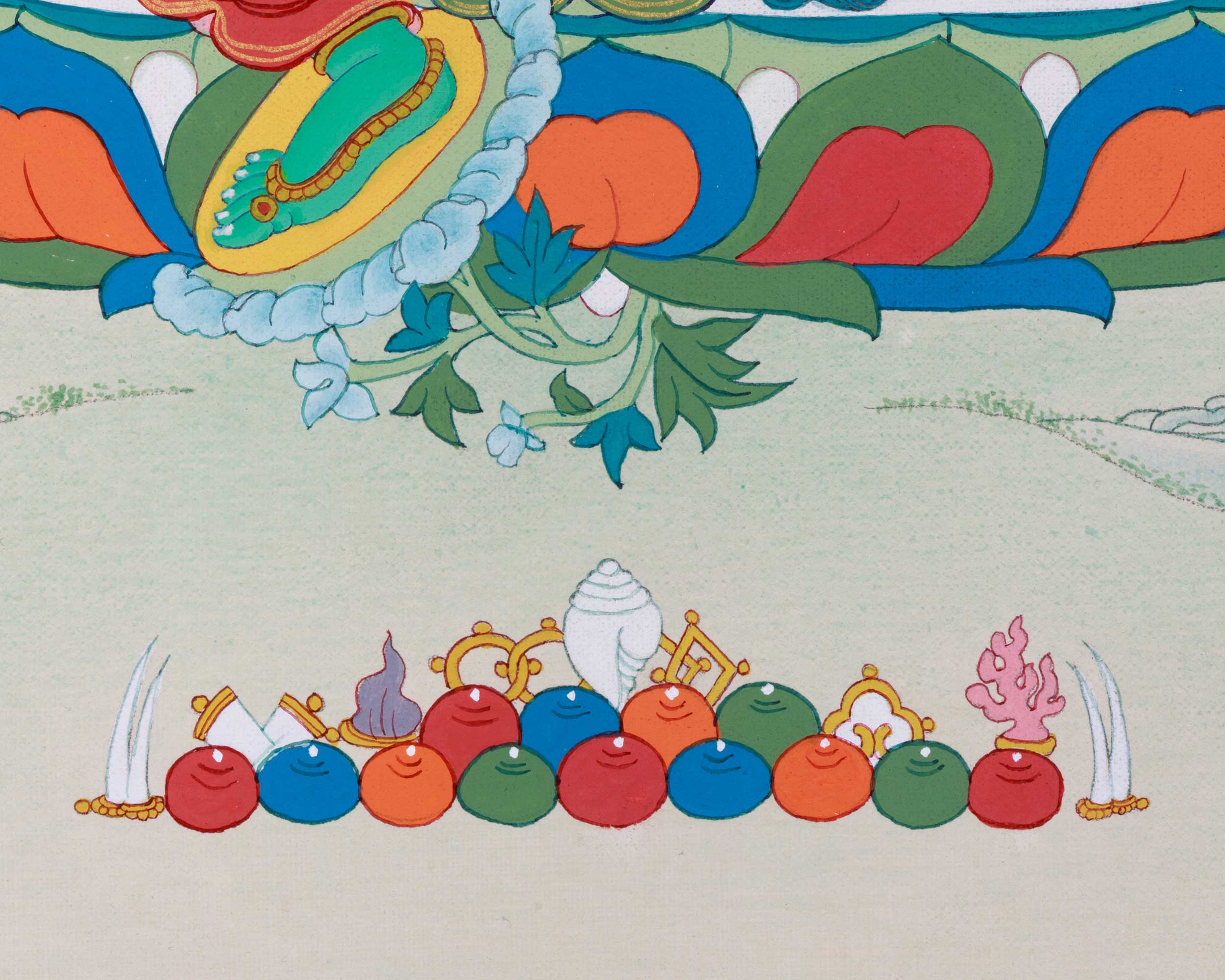 Green Tara Thangka, Traditional Art