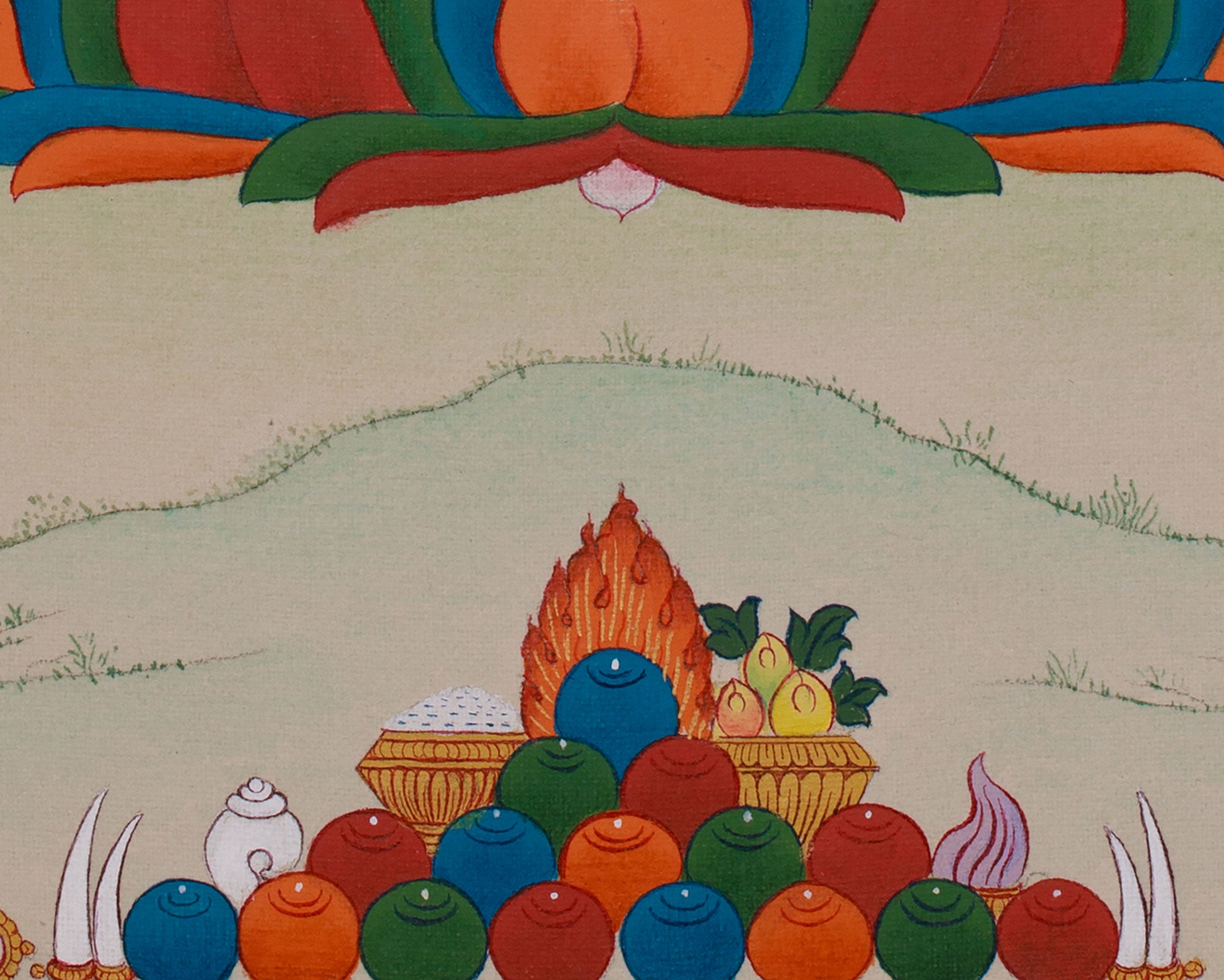33cm Compassion Buddha, Chenrezig Painting | Bodhisattva of Infinite Mercy