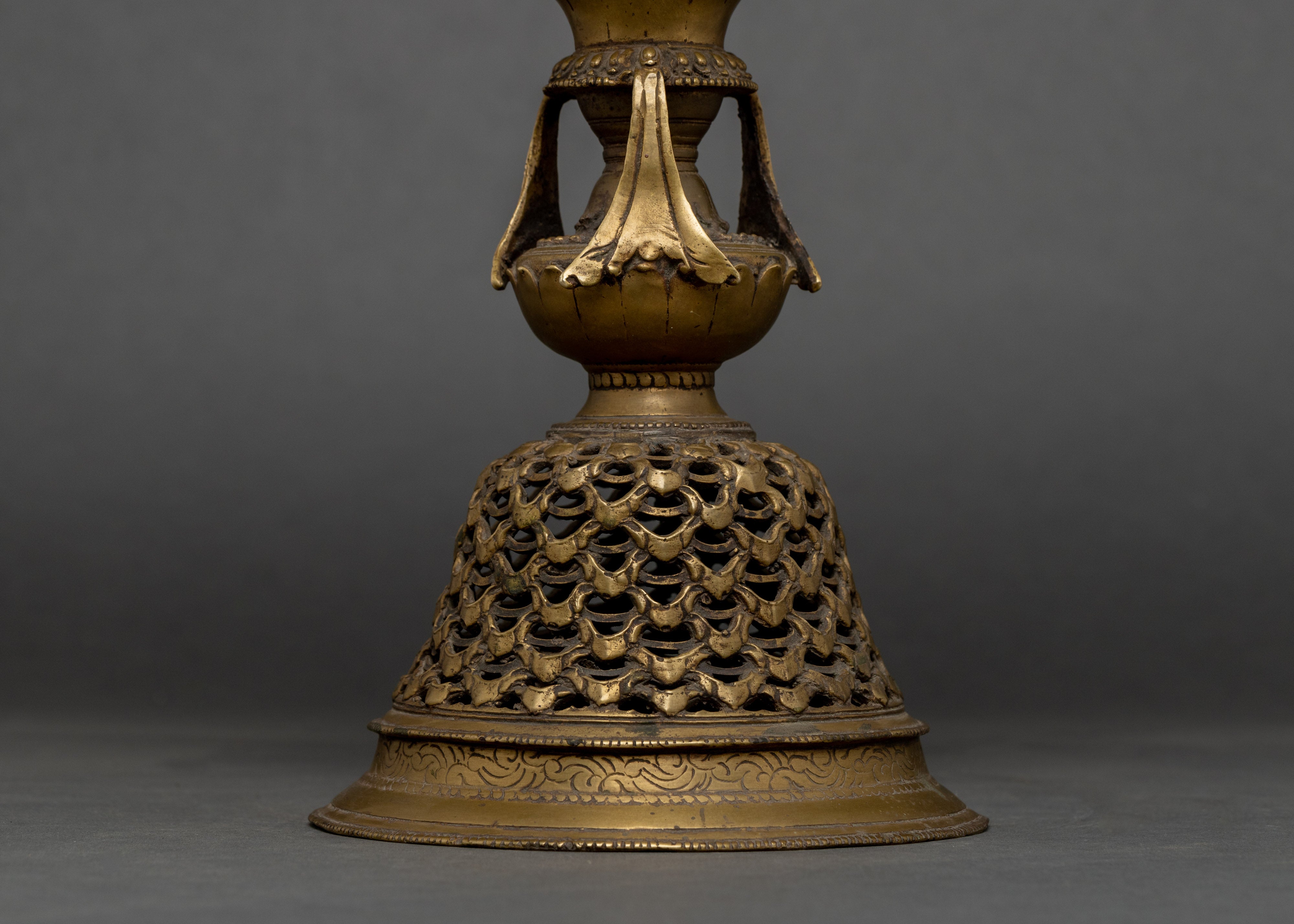 Vinatge Brass Stand Oil Lamp Set | Tibetan  Butter Lamp