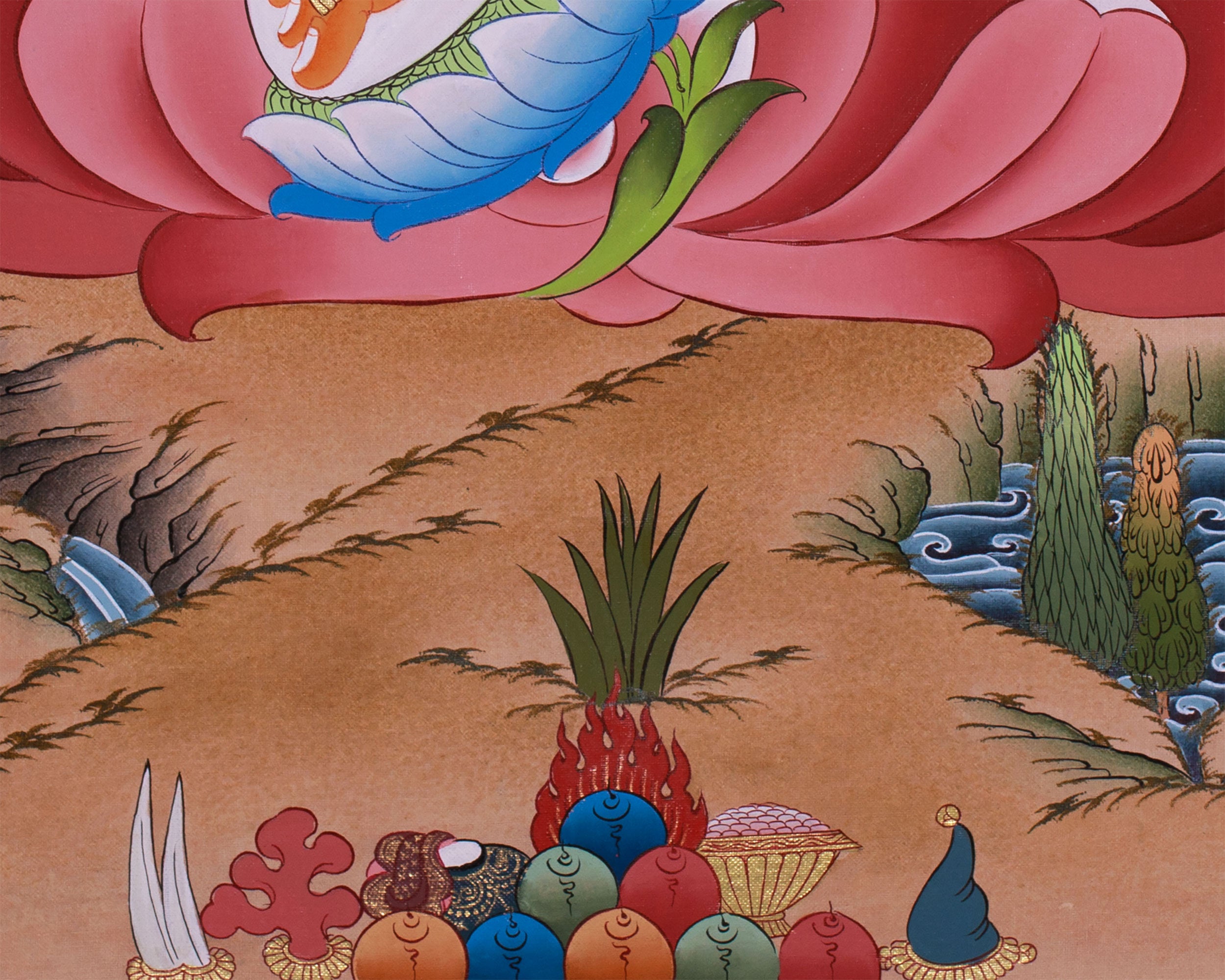 Original Buddhist Dzambhala Painting | God of Wealth and Abundance
