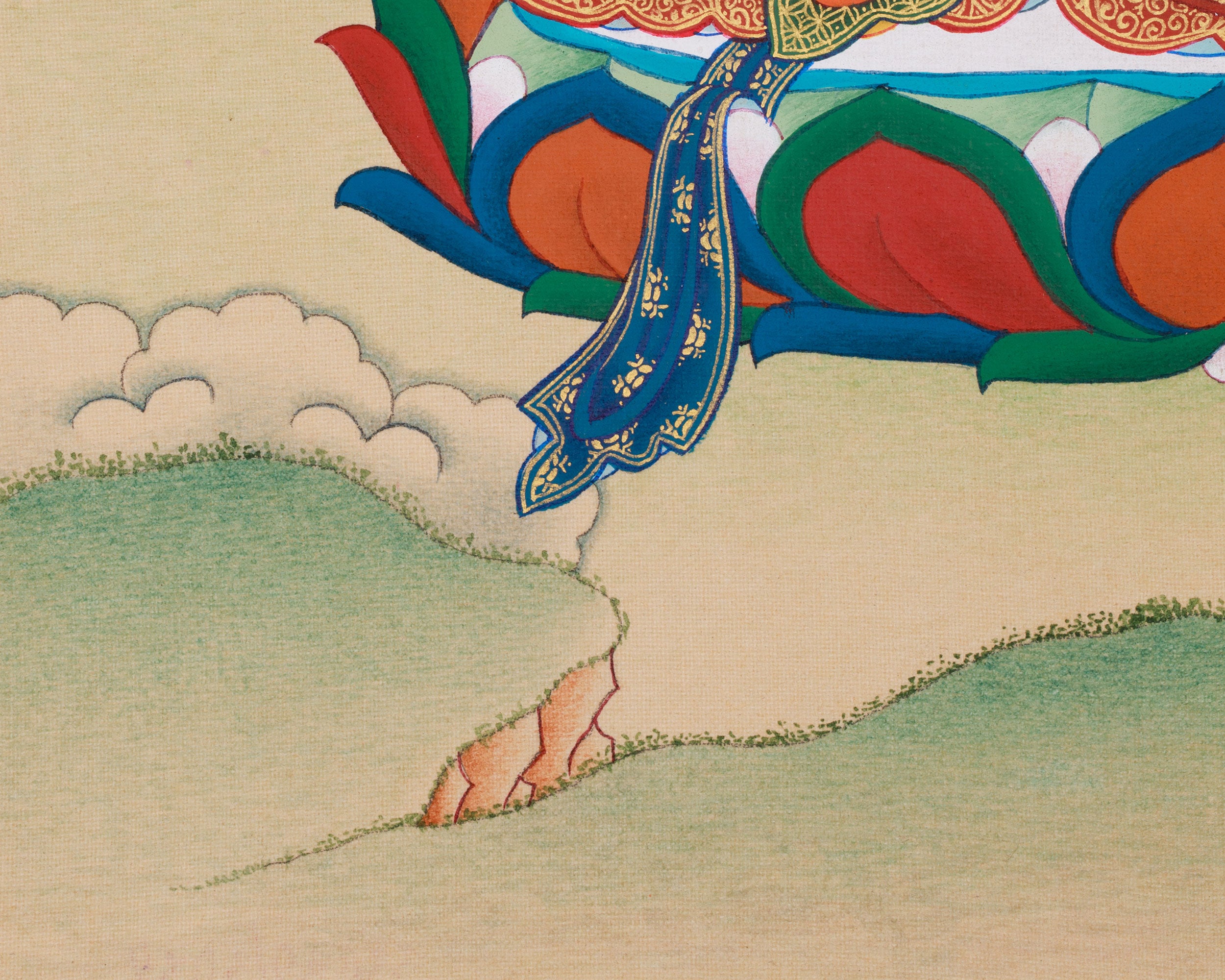 Female Deity White Tara Thangka | Goddess of Healing and Longevity