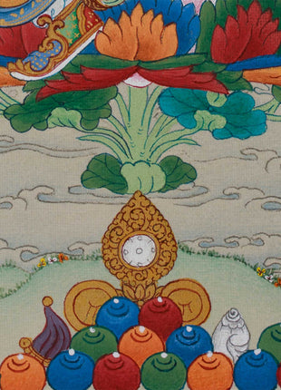 Himalayan Art of Guru Rinpoche | Compact Tibetan Thangka