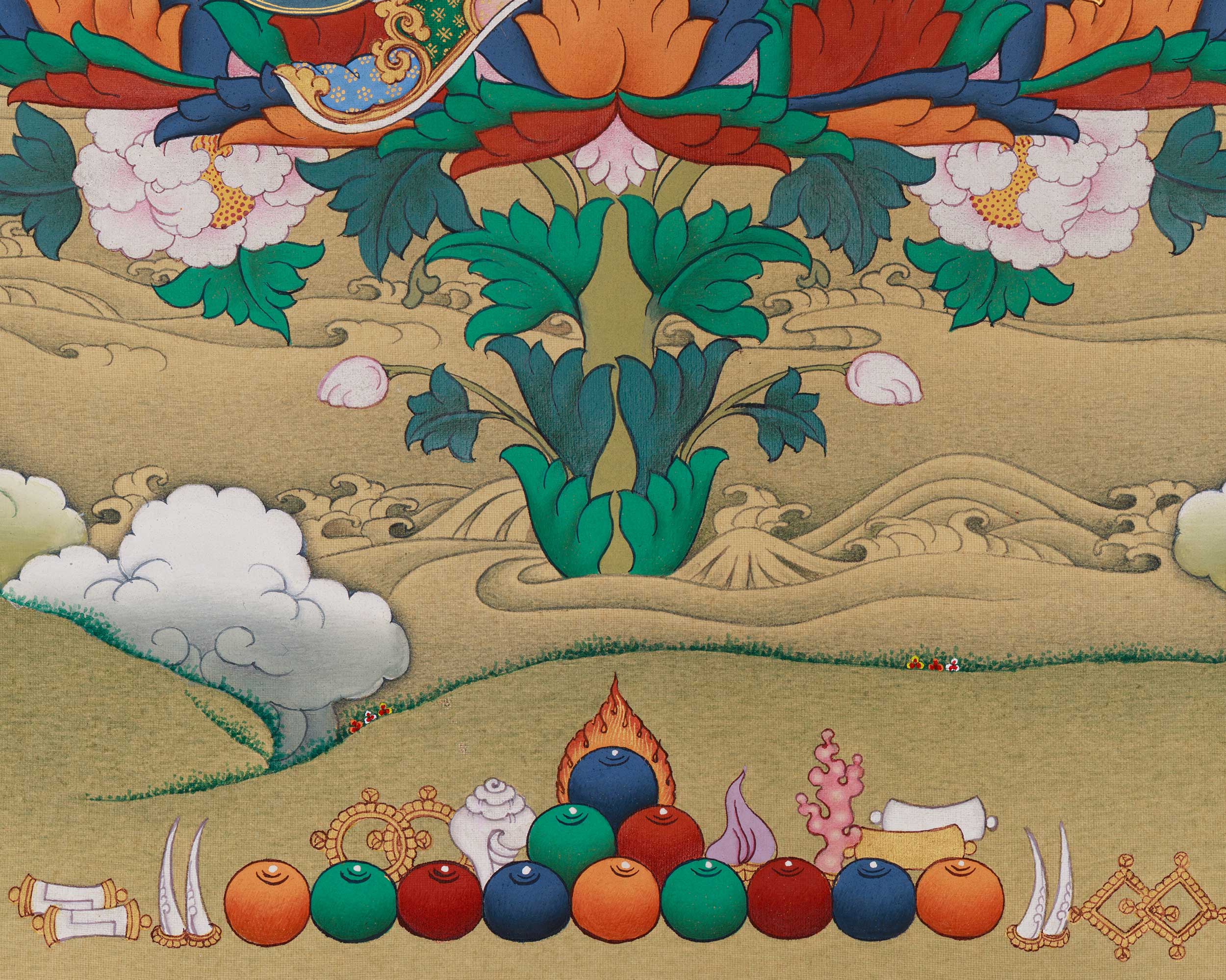 Lotus-Born Master Padmasambhava Thangka | The Tantric Guru of Wisdom and Protection