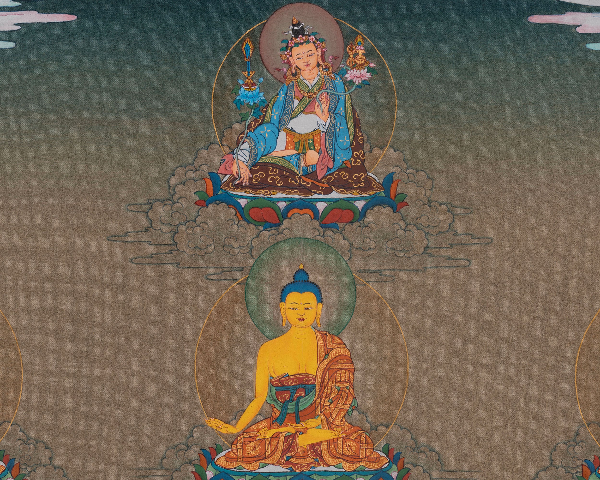 Asta Medicine Buddha Thangka | Healing Deity | Mahayana Buddhism