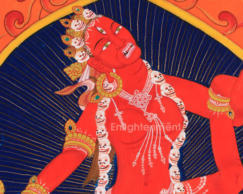 Vajrayogini Red Dakini Thangka | Fierce Wisdom and Empowerment