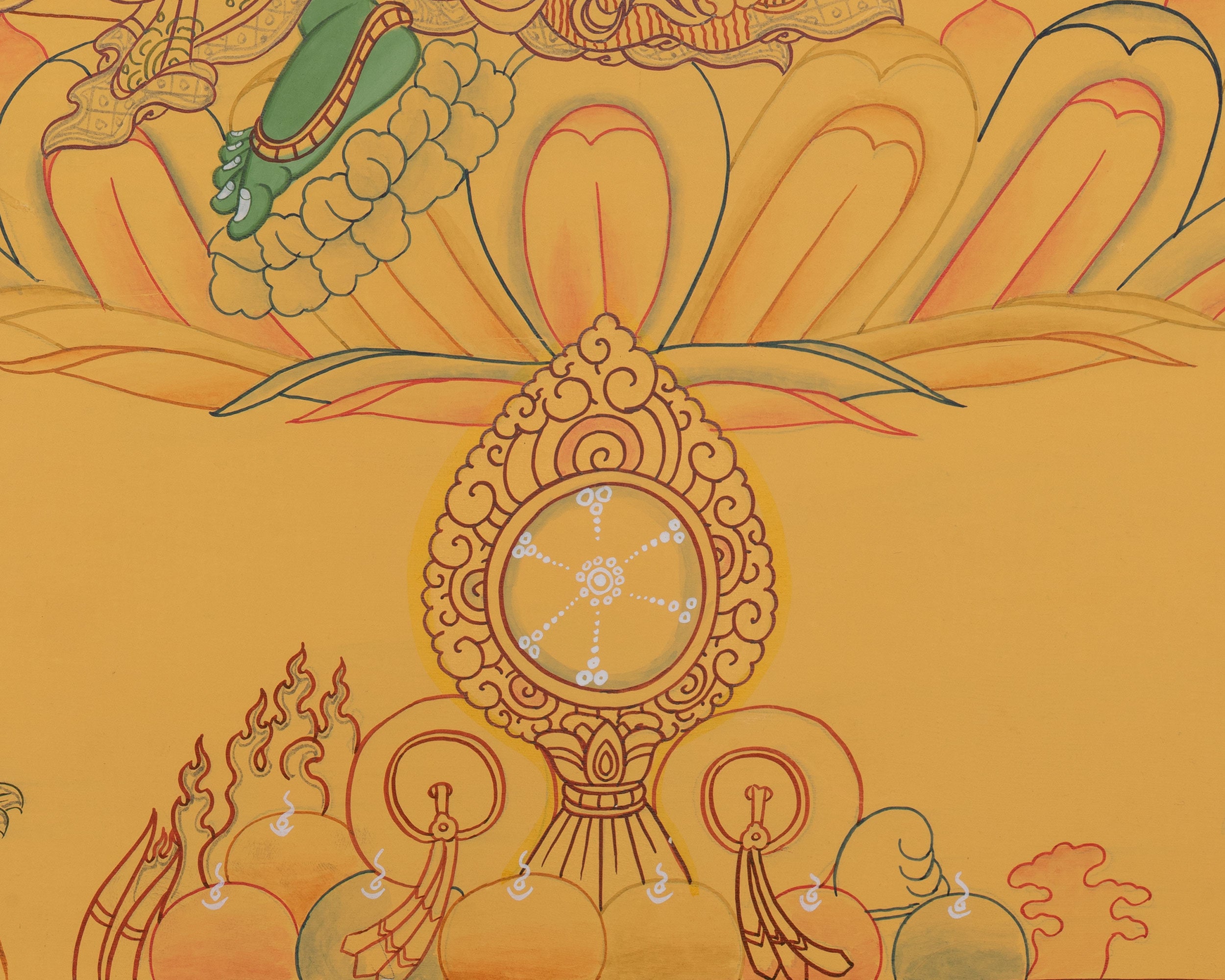 Mother of Liberation, Green Tara Thangka | Female Buddhist Deity