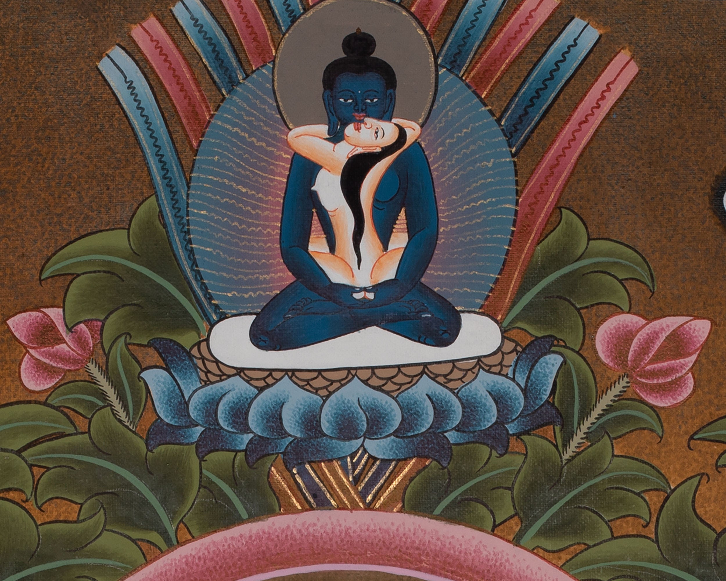 Traditional Guru Rinpoche Painting | Lotus-Born Master and Tantric Guru
