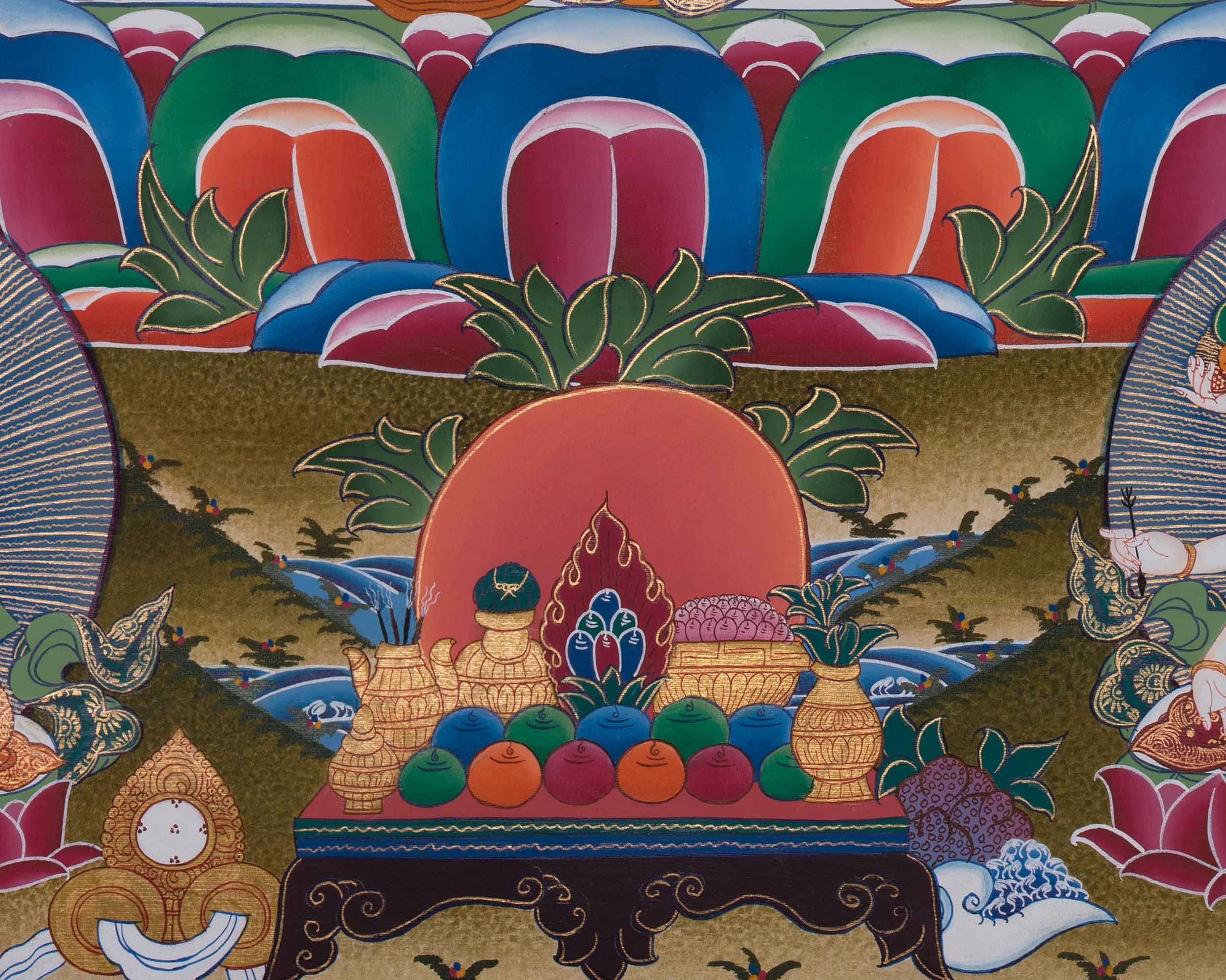 Hand-Painted Traditional White Tara Artwork | Goddess of Healing and Longevity