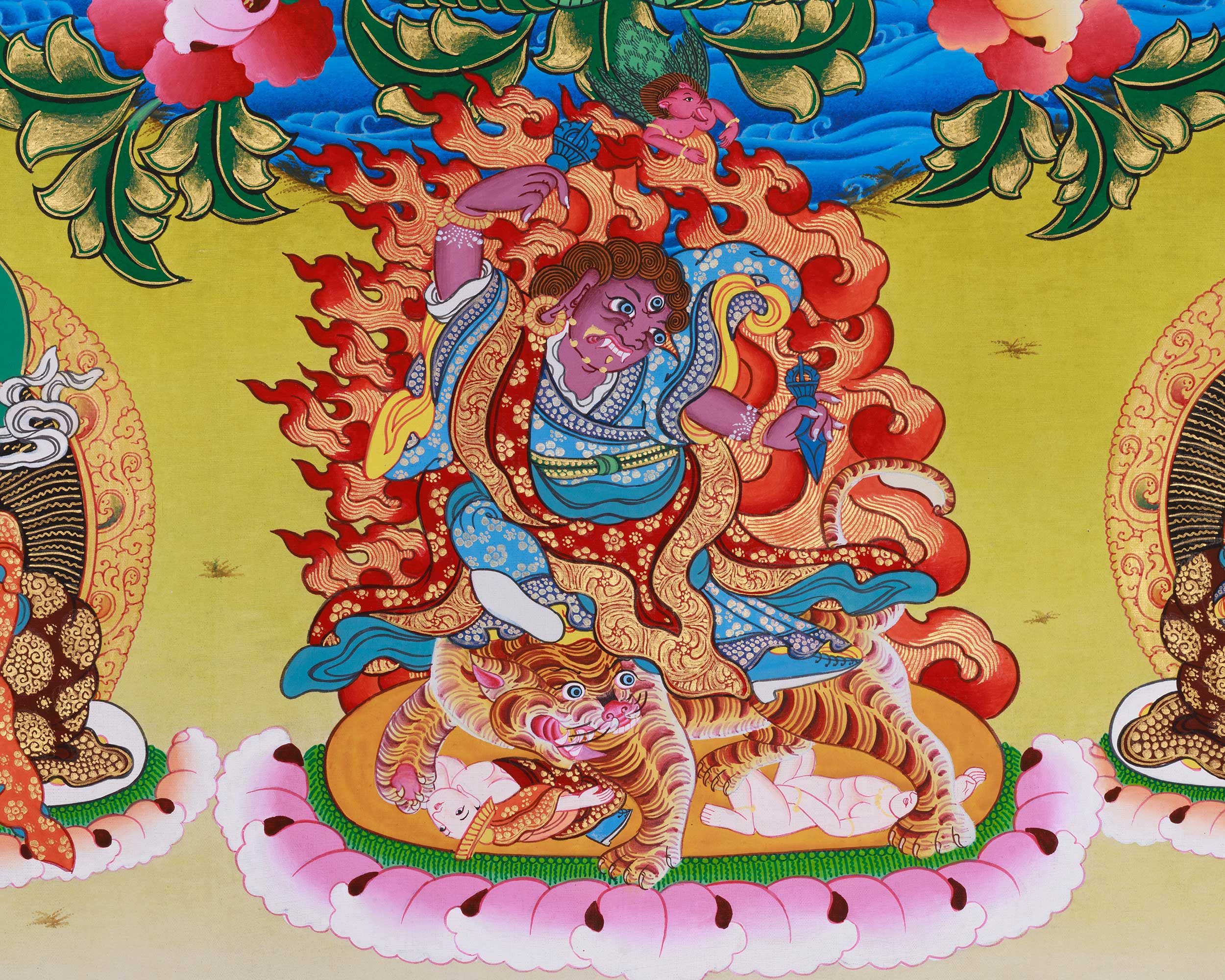 Tsokye Tuktik Thangka | The Divine Teachings of Compassion and Wisdom