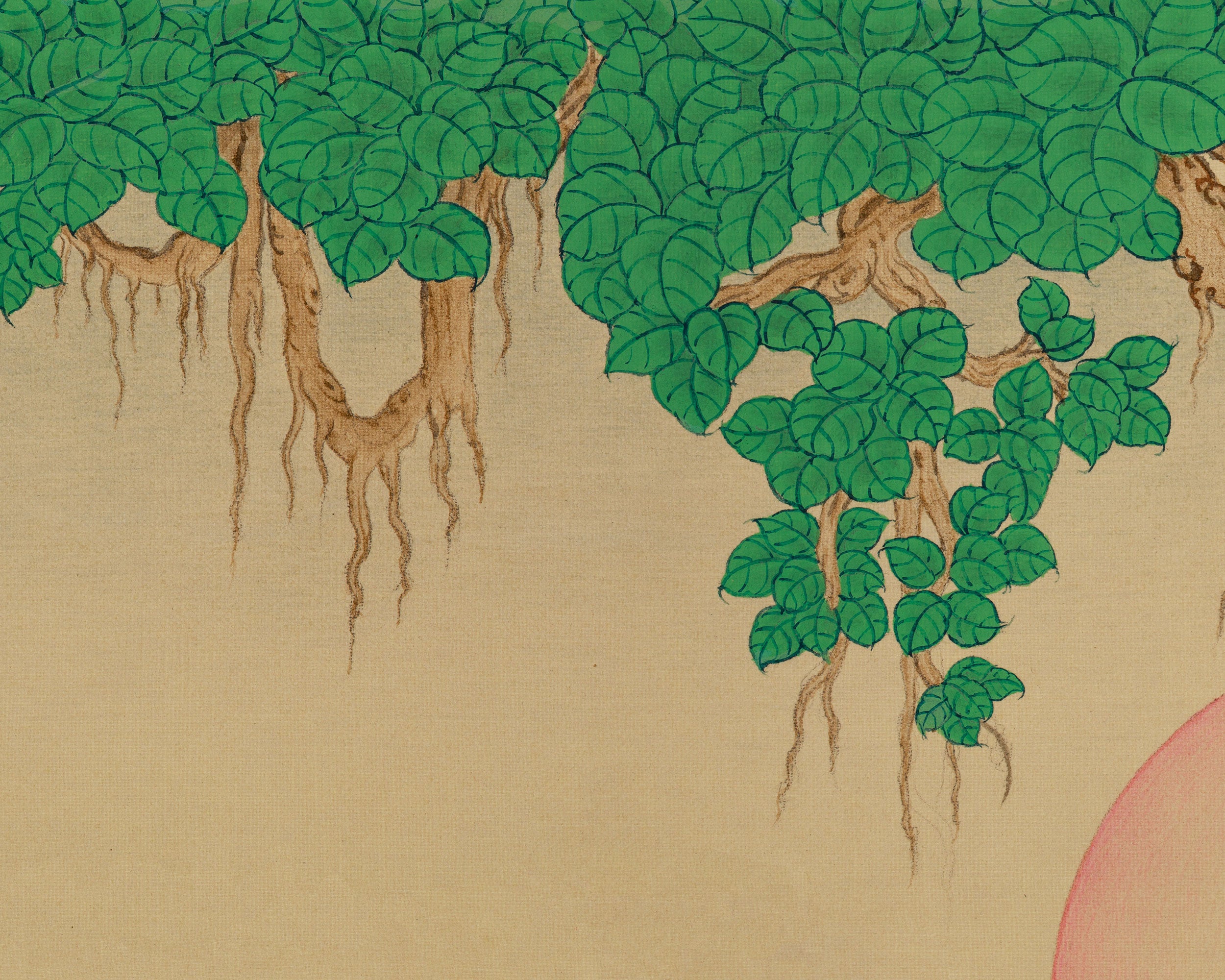 Divine Traditional Thangka of Shakyamuni Buddha | Brahma Sahampati and Indra Art