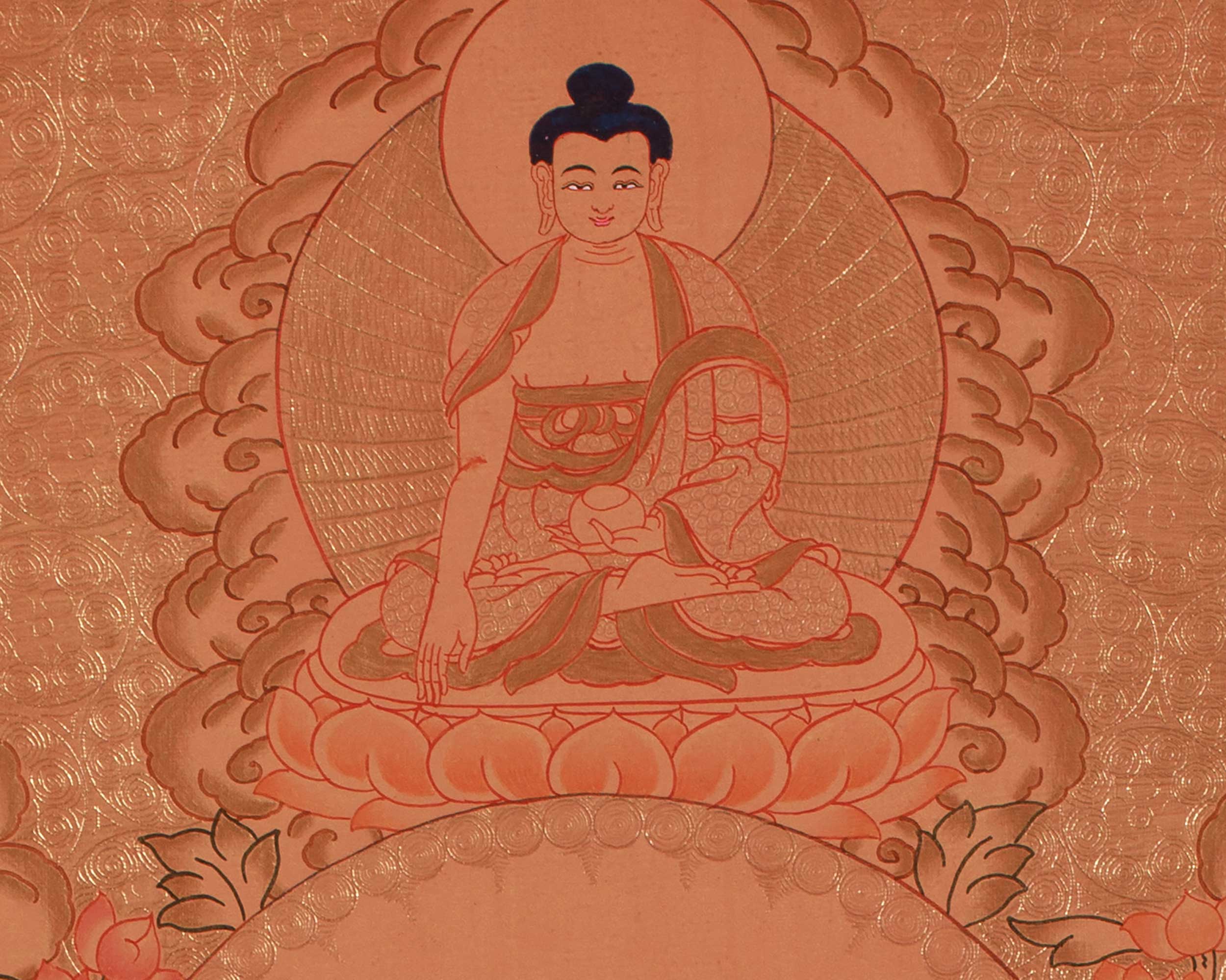Tibetan White Tara Thangka | Wall Hanging Meditation and Yoga Art